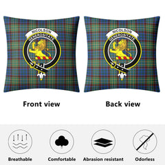 Nicolson Hunting Ancient Tartan Crest Pillow Cover