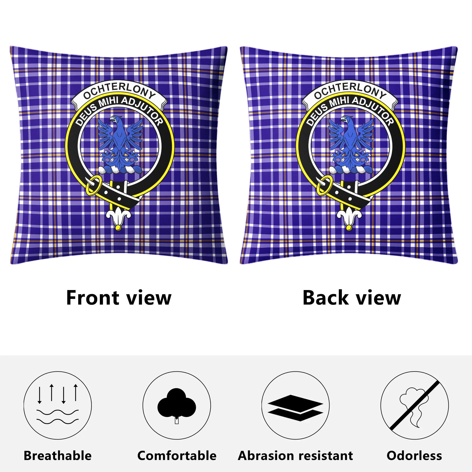 Ochterlony Tartan Crest Pillow Cover