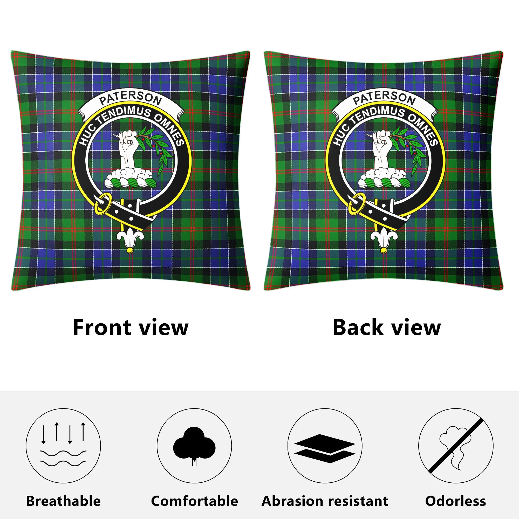 Paterson Tartan Crest Pillow Cover