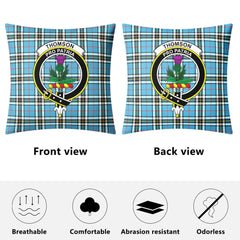 Thomson Blue Tartan Crest Pillow Cover