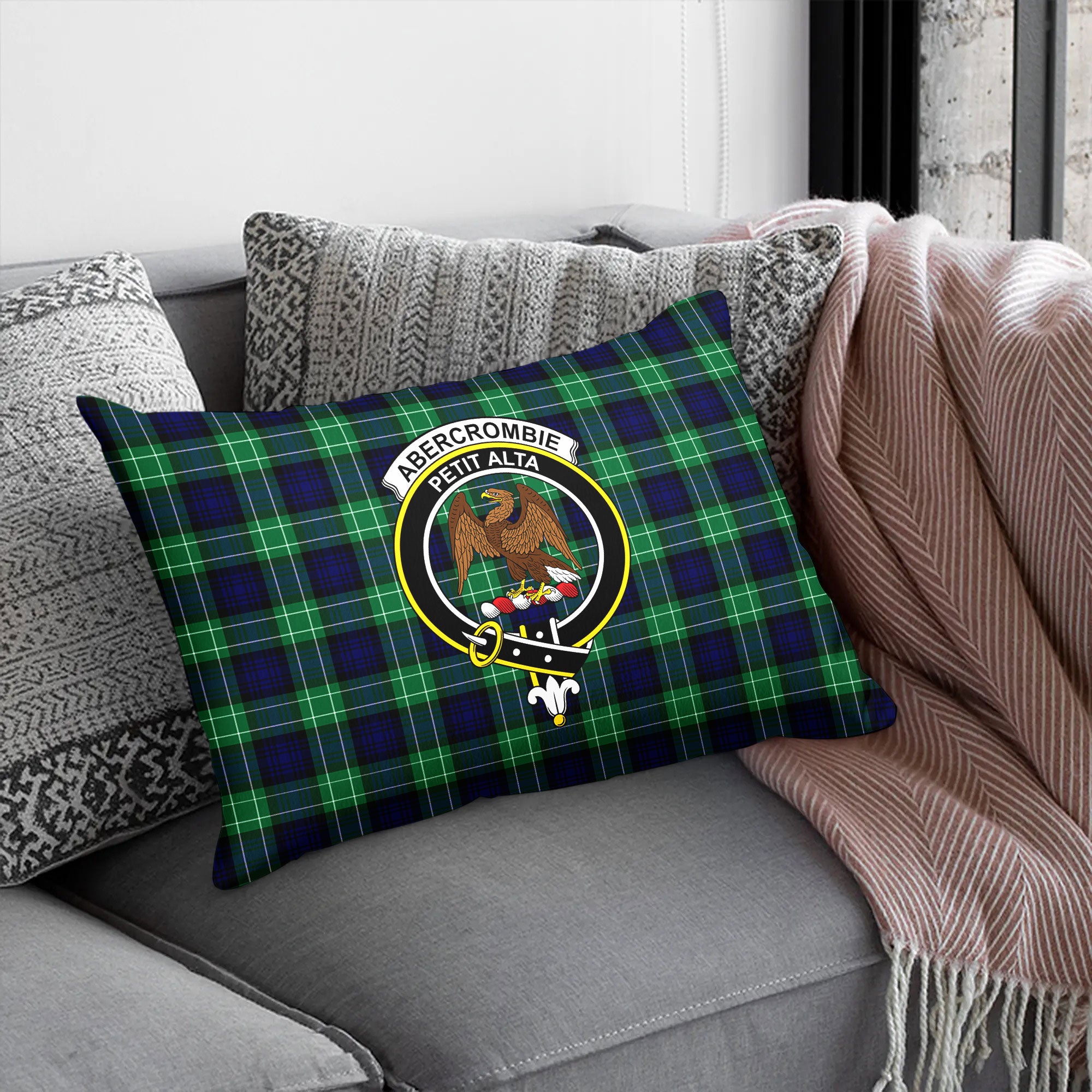 Abercrombie Tartan Crest Pillow Cover