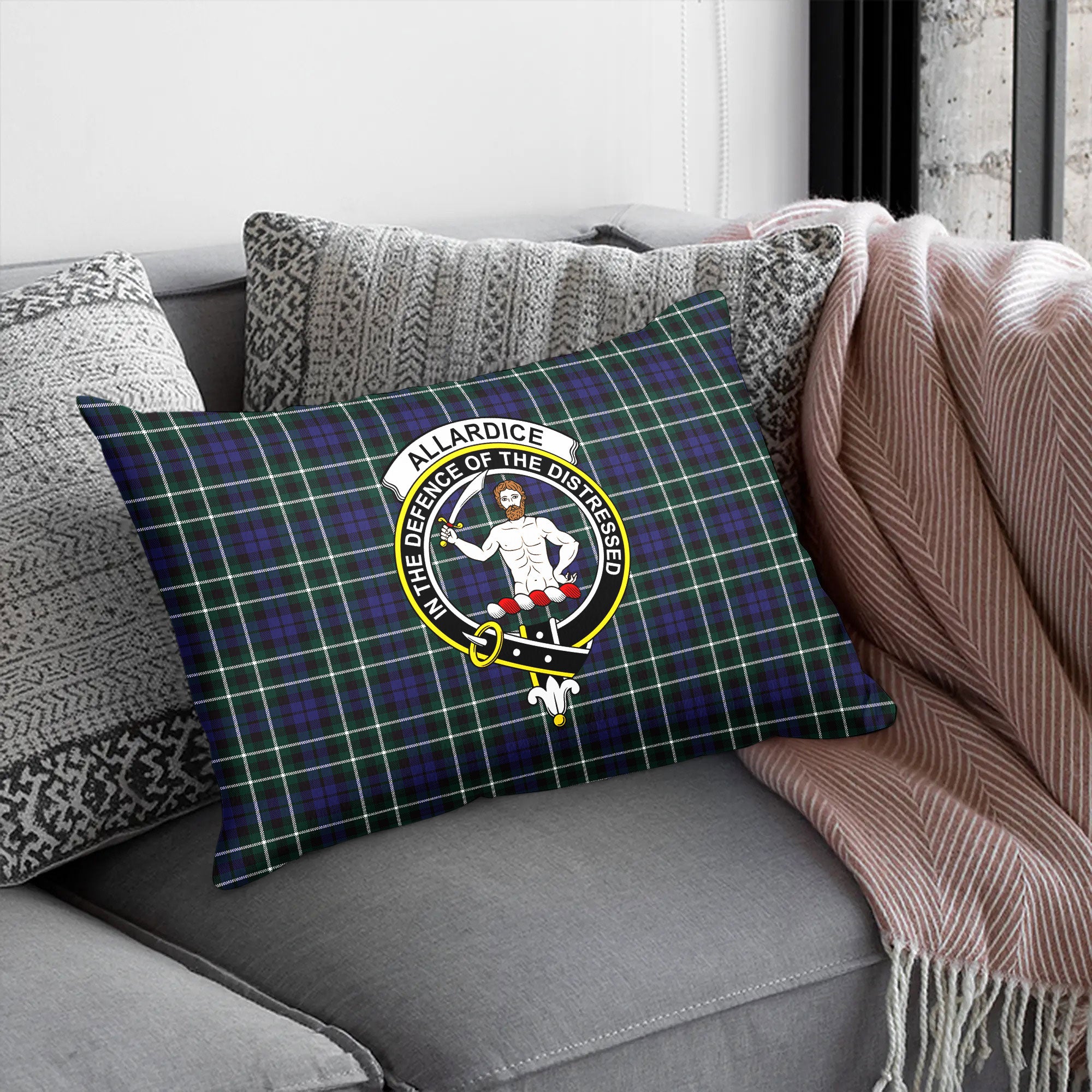 Allardice Tartan Crest Pillow Cover