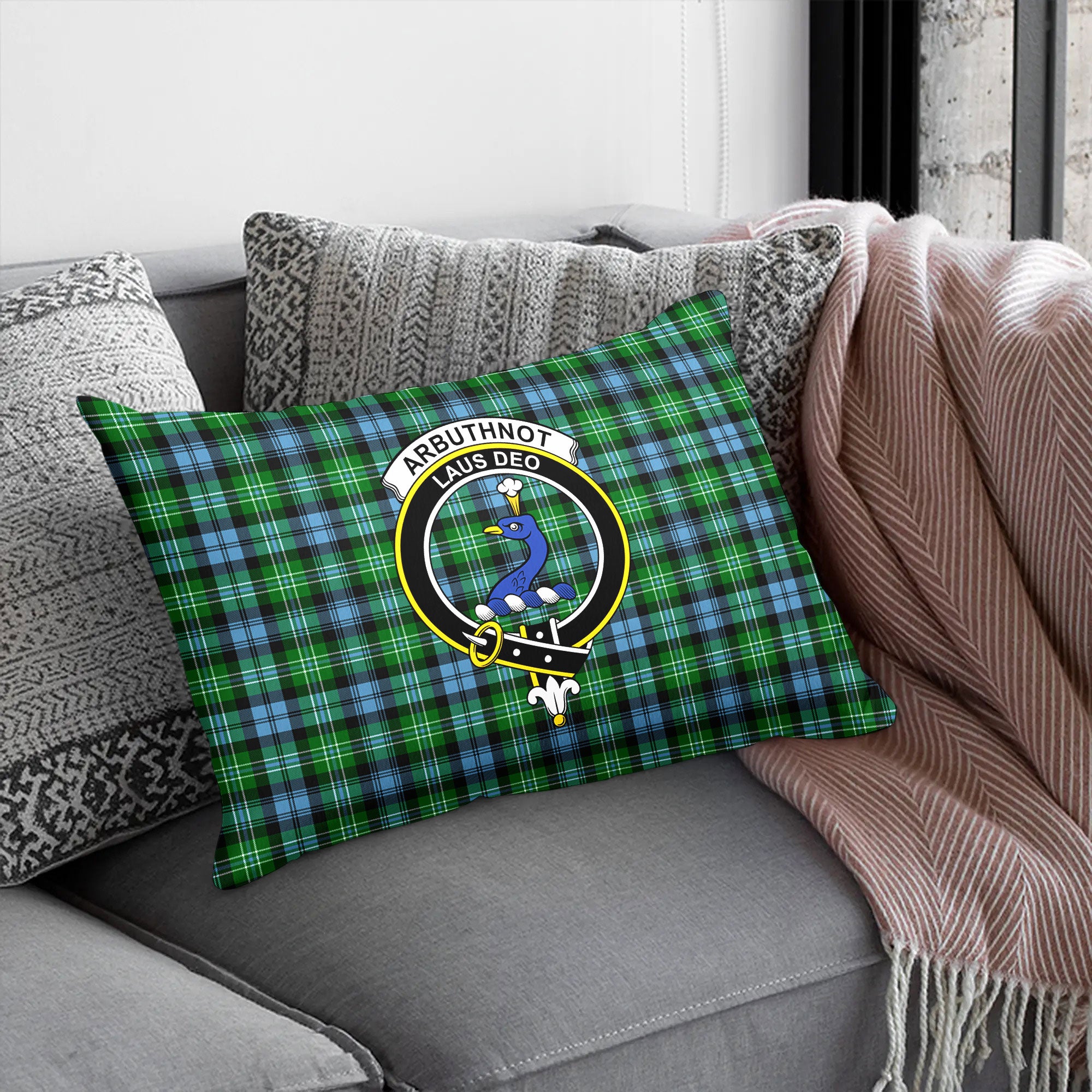 Arbuthnot Ancient Tartan Crest Pillow Cover