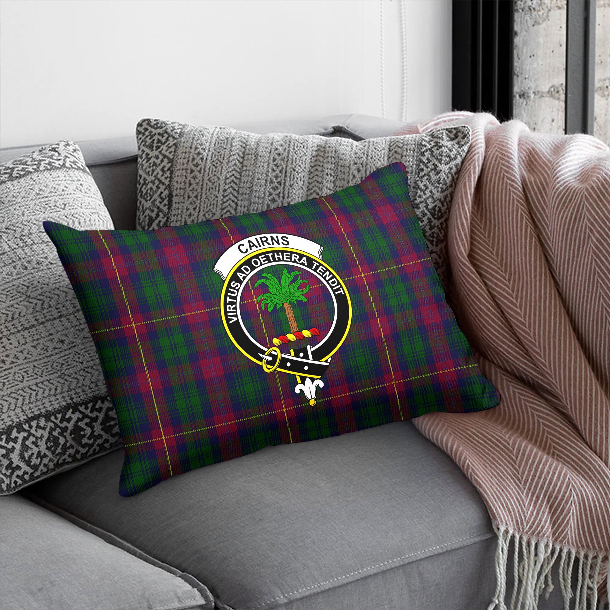 Cairns Tartan Crest Pillow Cover