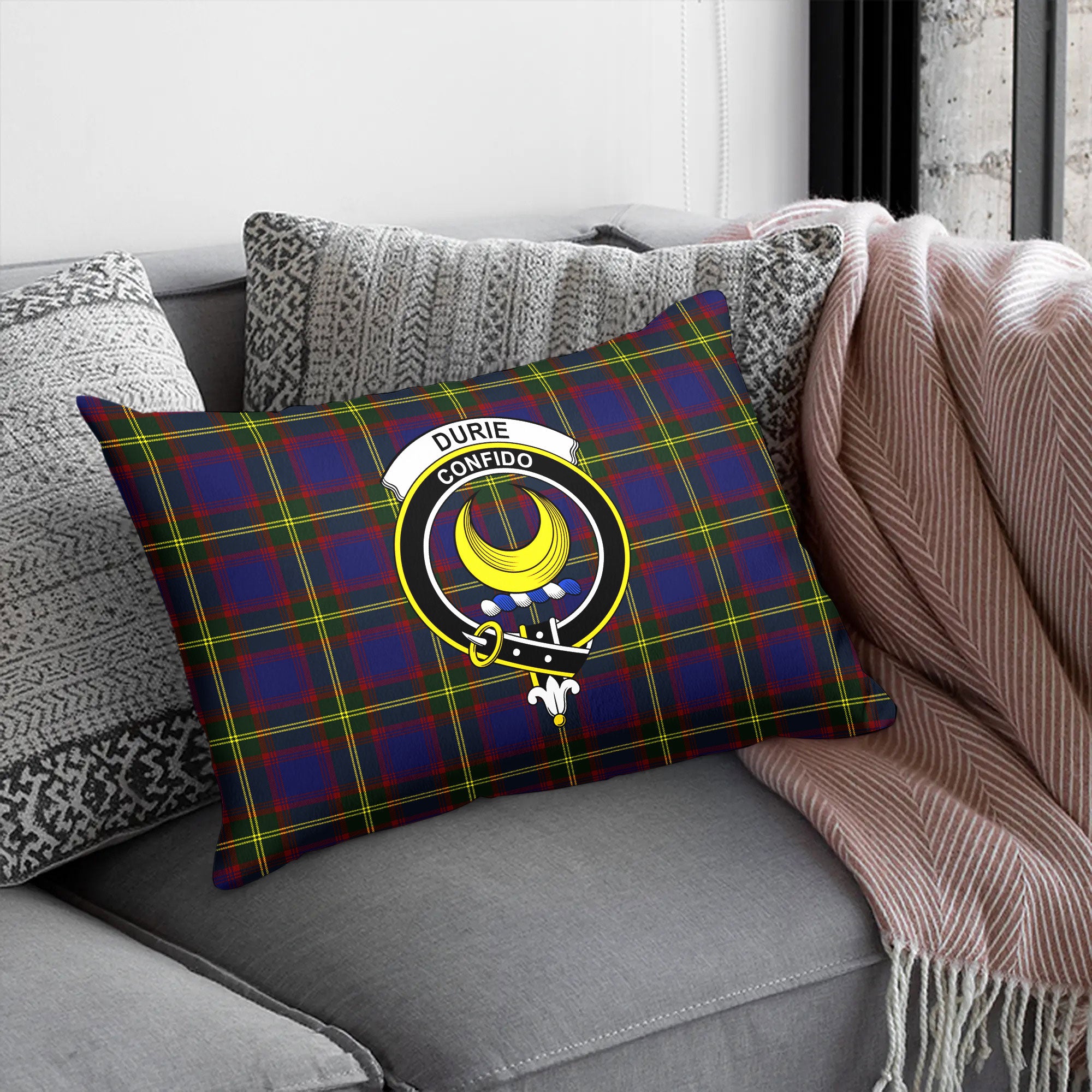 Durie Tartan Crest Pillow Cover