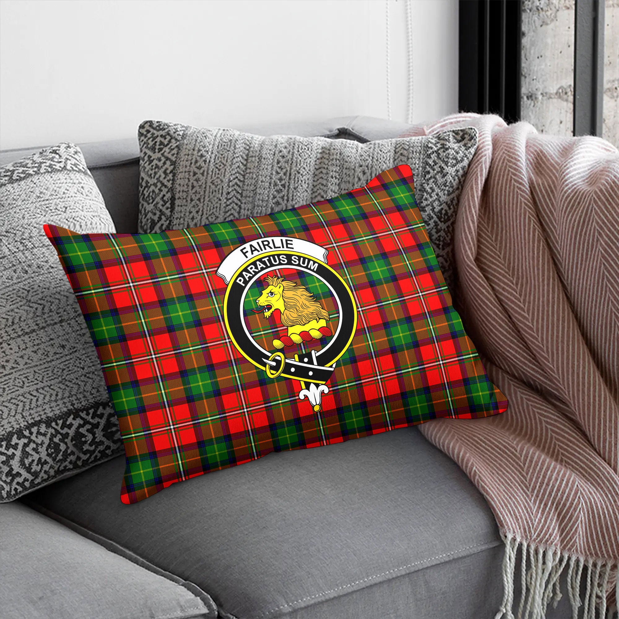 Fairlie Tartan Crest Pillow Cover