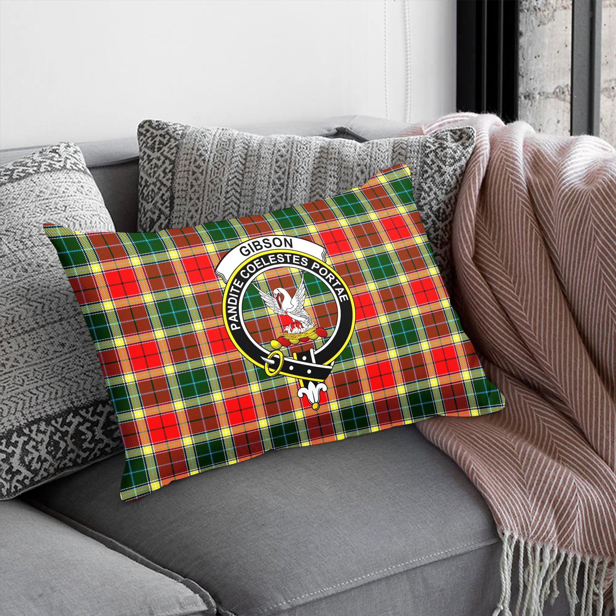 Gibson Tartan Crest Pillow Cover