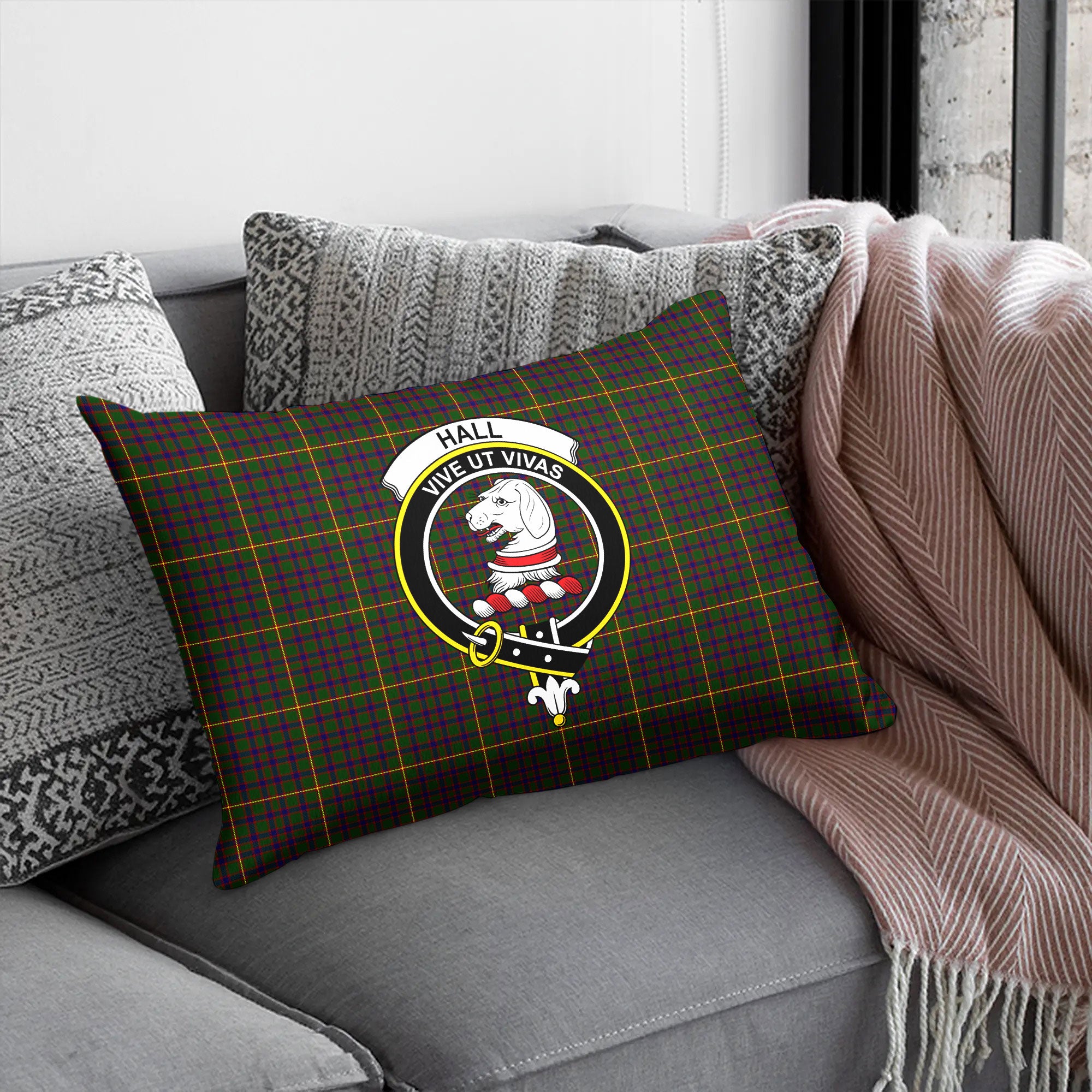 Hall Tartan Crest Pillow Cover