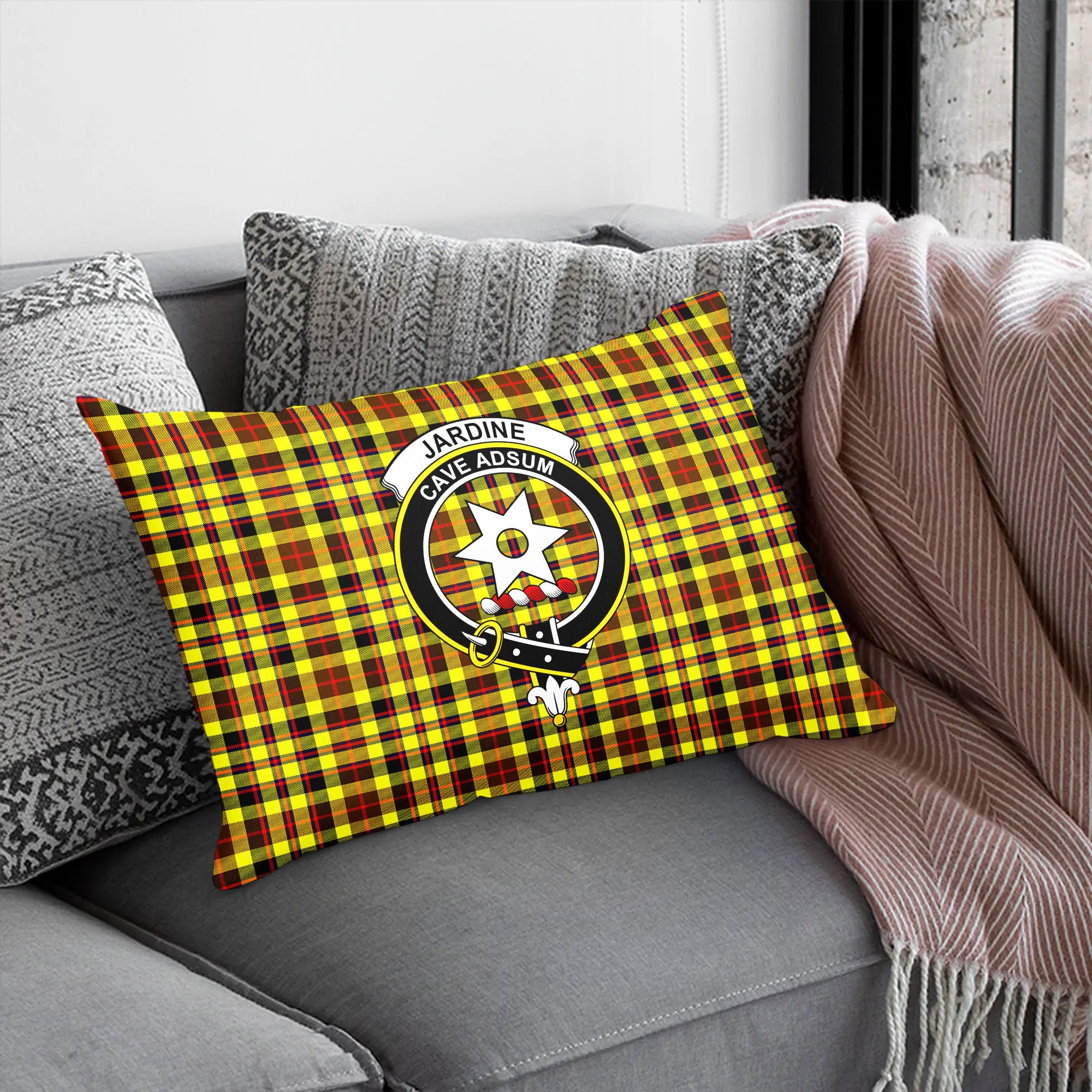 Jardine Tartan Crest Pillow Cover