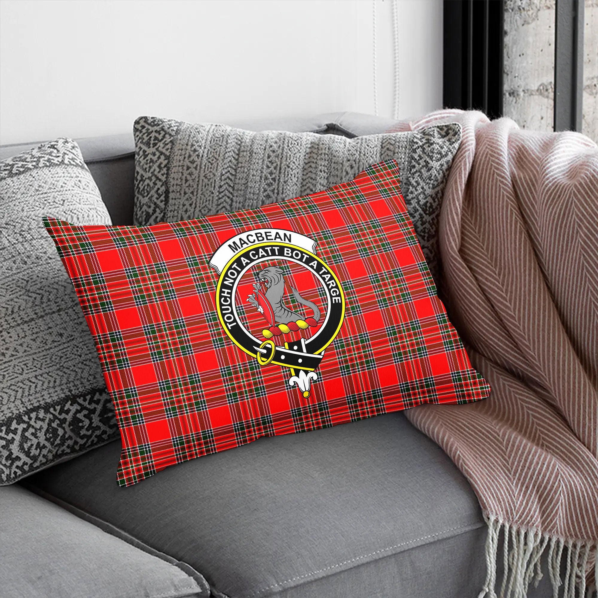 MacBean Tartan Crest Pillow Cover