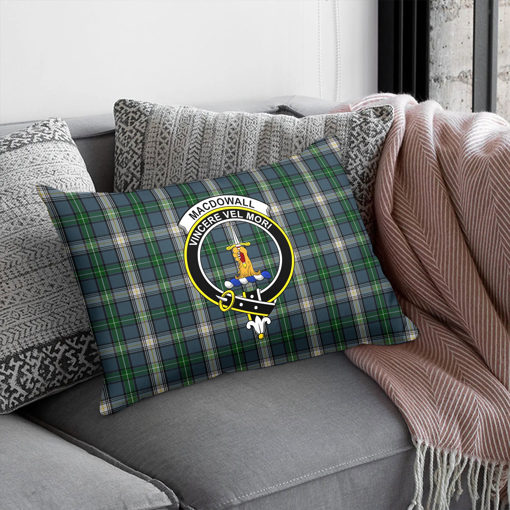 MacDowall Tartan Crest Pillow Cover