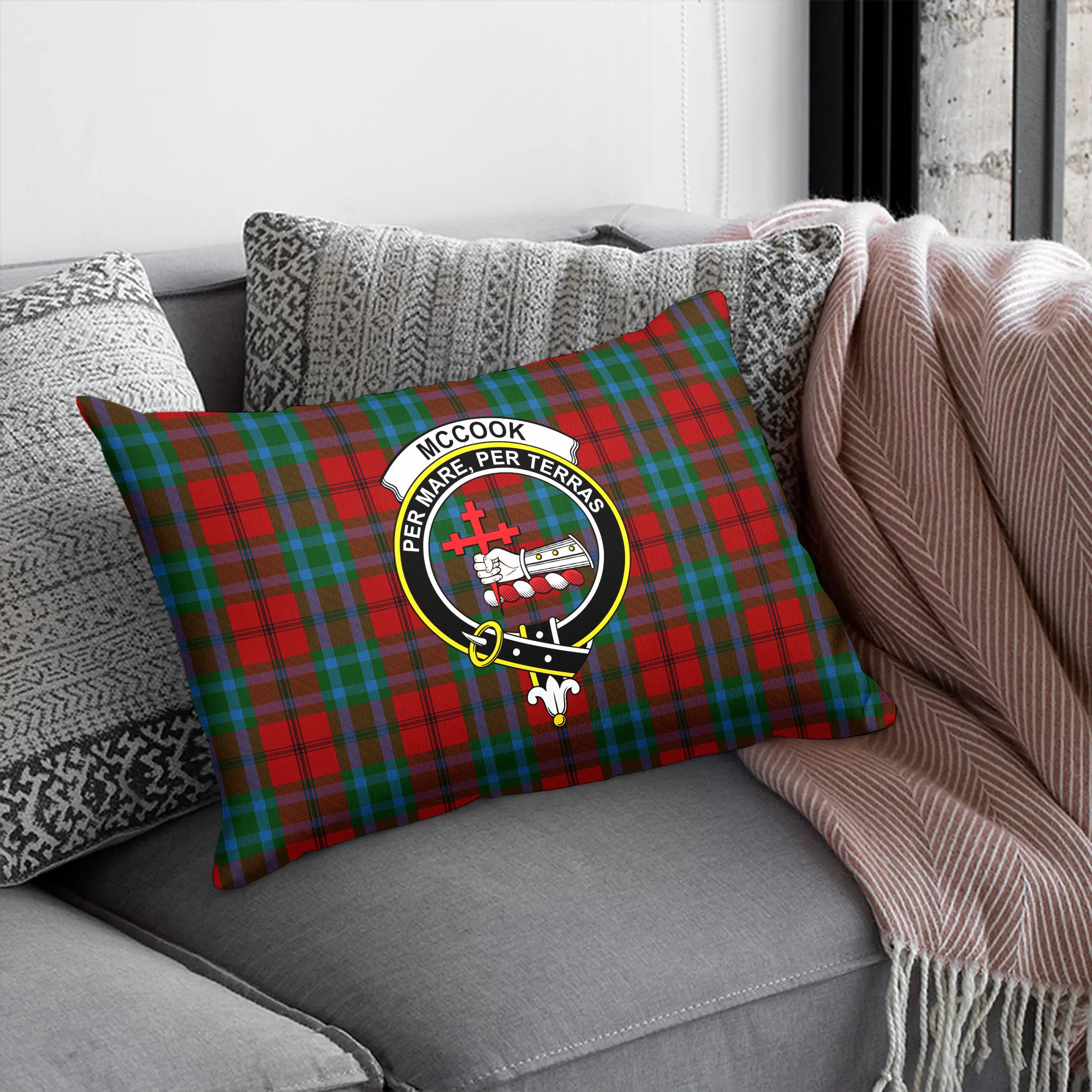 McCook Tartan Crest Pillow Cover