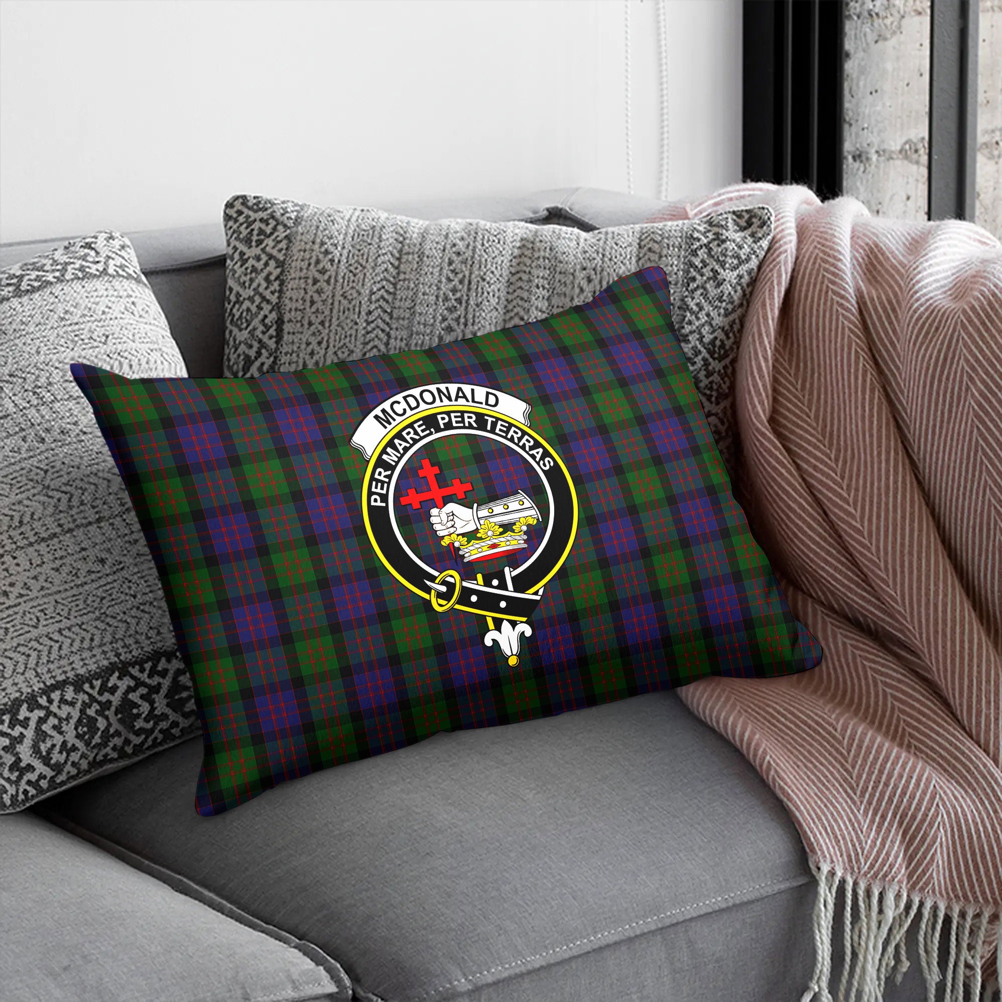 McDonald Tartan Crest Pillow Cover