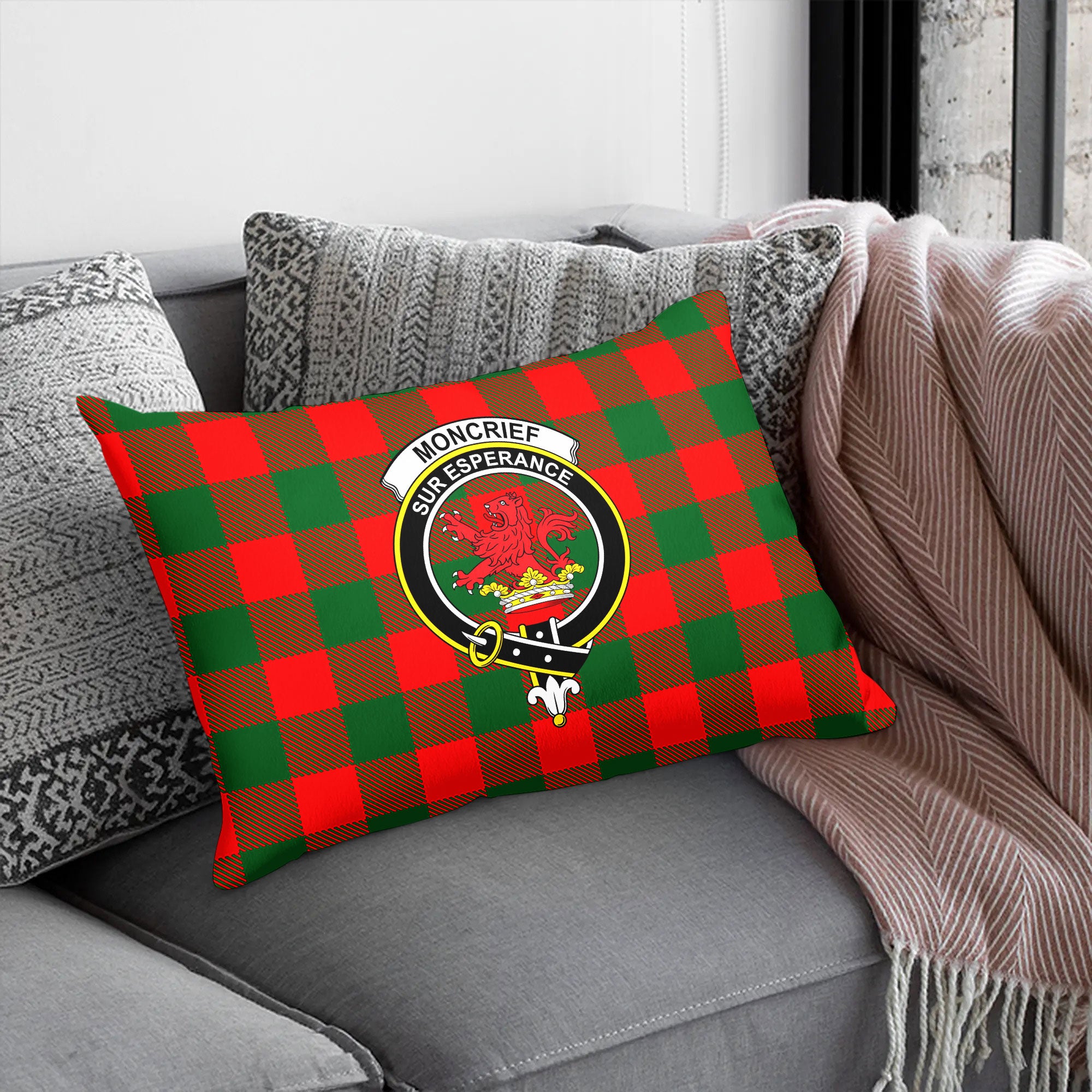 Moncrief Tartan Crest Pillow Cover