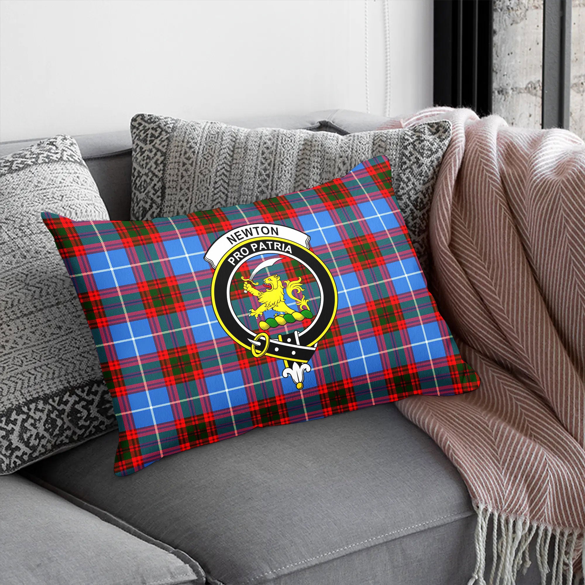 Newton Tartan Crest Pillow Cover