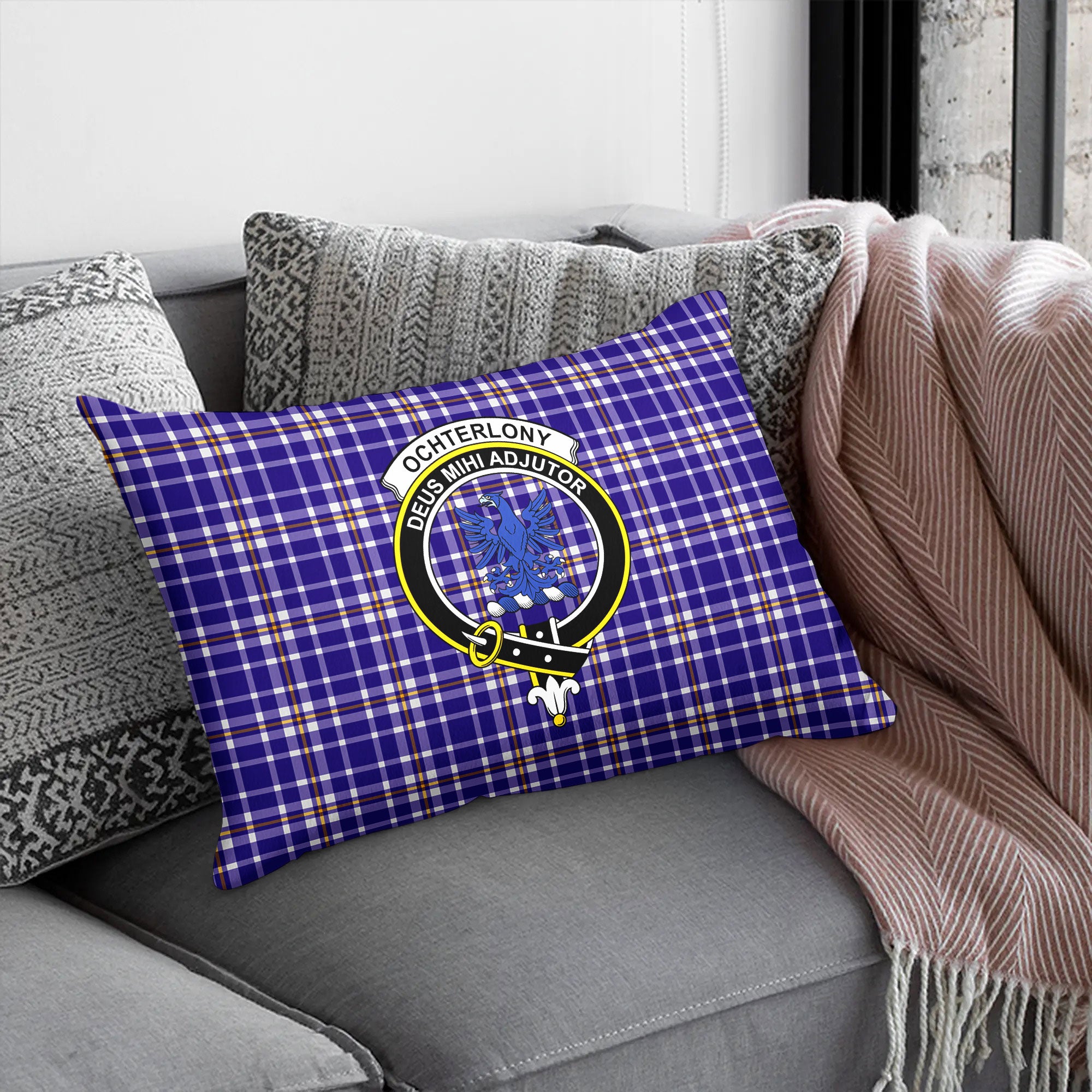 Ochterlony Tartan Crest Pillow Cover