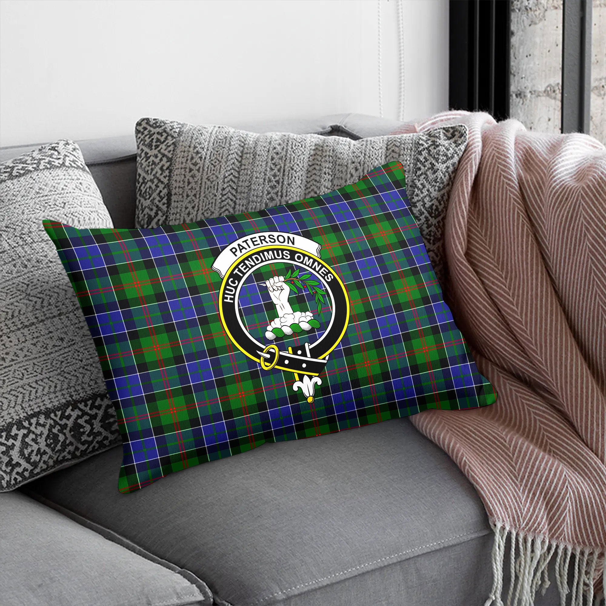 Paterson Tartan Crest Pillow Cover