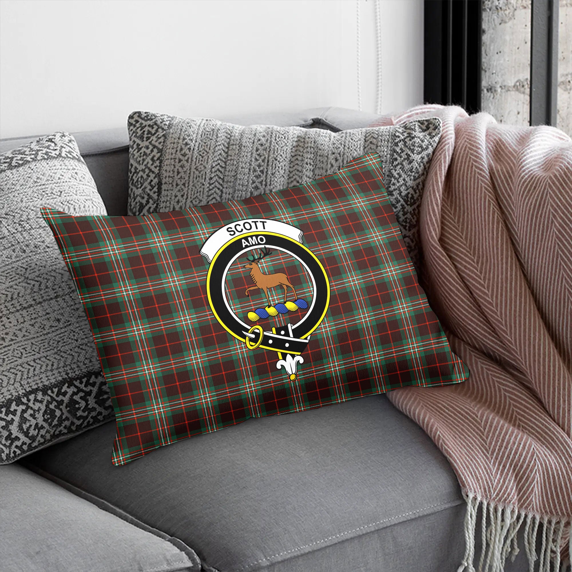 Scott Brown Ancient Tartan Crest Pillow Cover