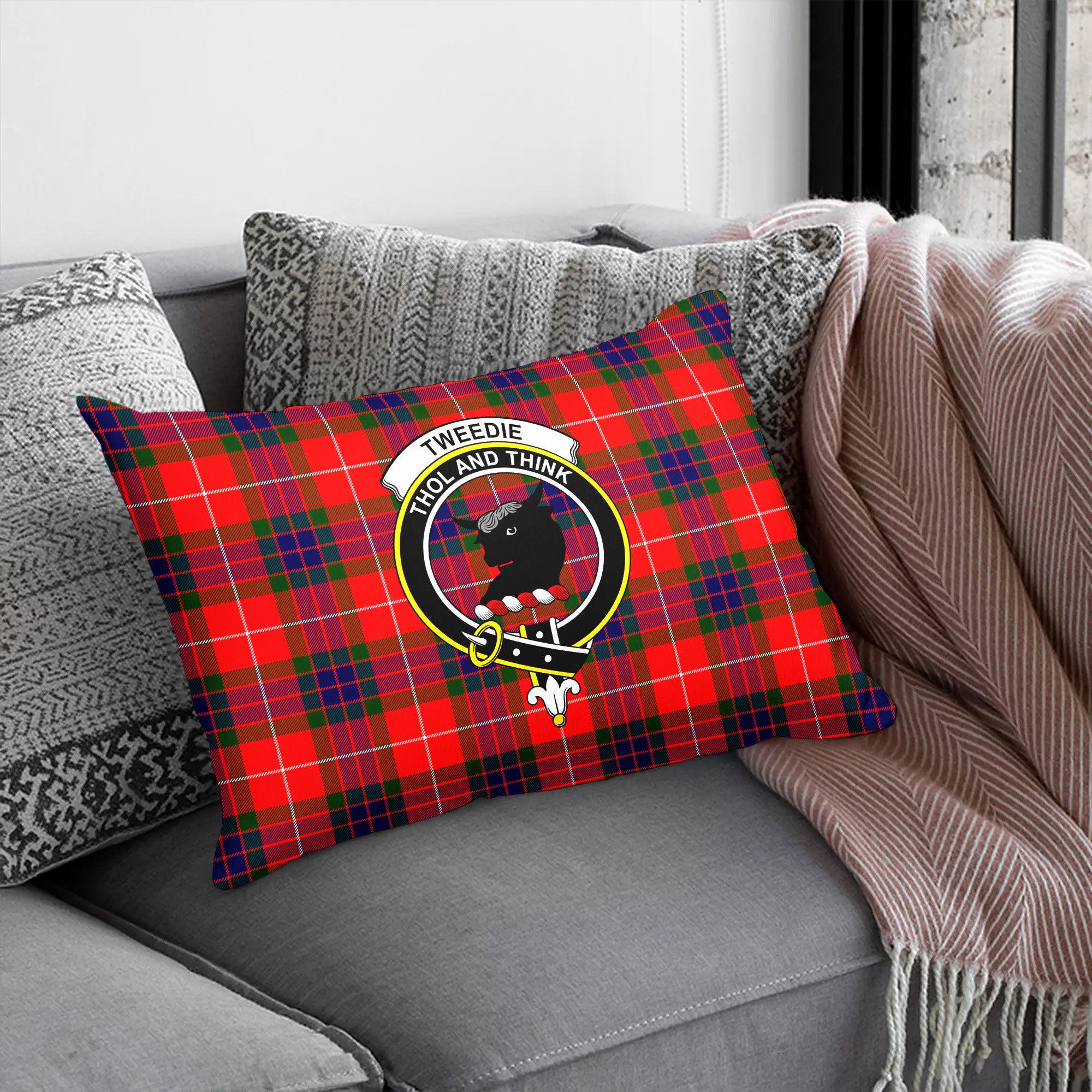 Tweedie Tartan Crest Pillow Cover