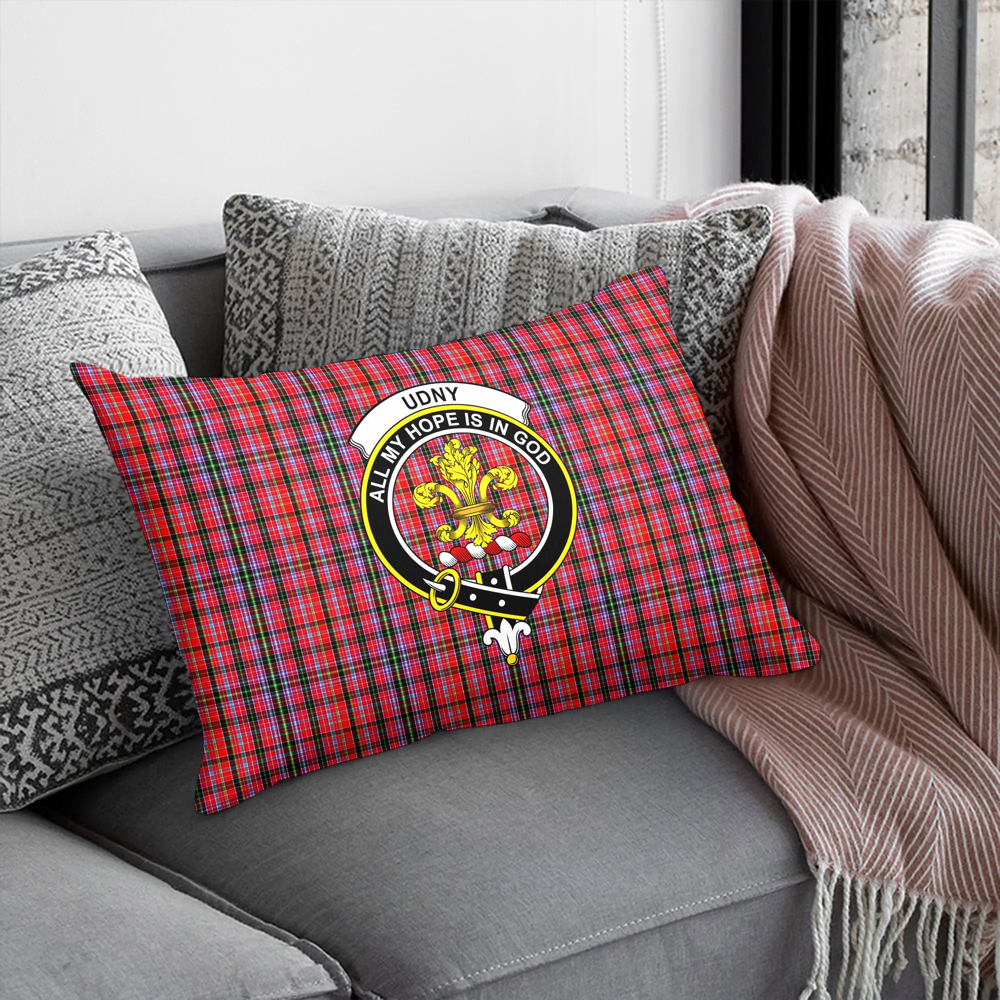 Udny Tartan Crest Pillow Cover