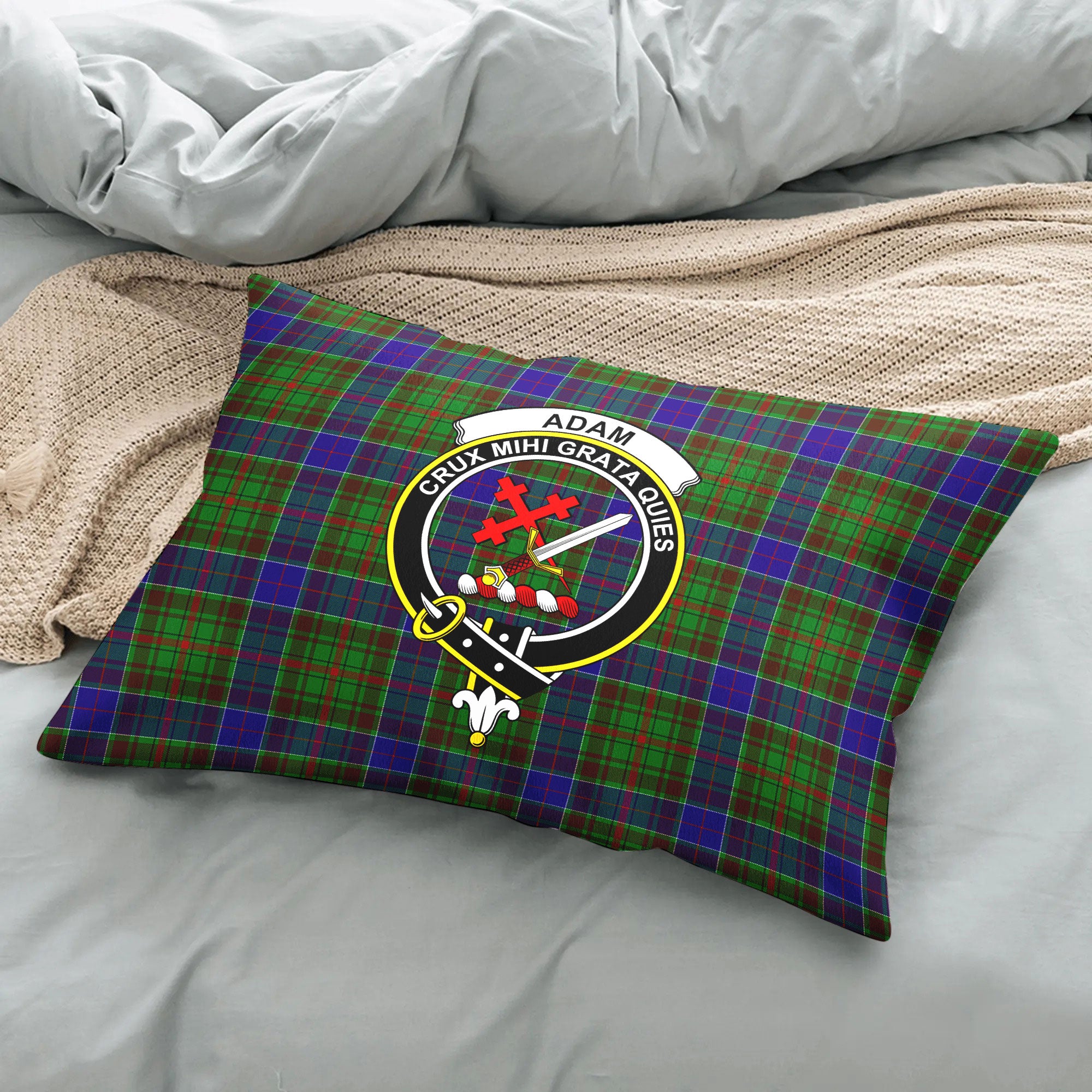 Adam Tartan Crest Pillow Cover