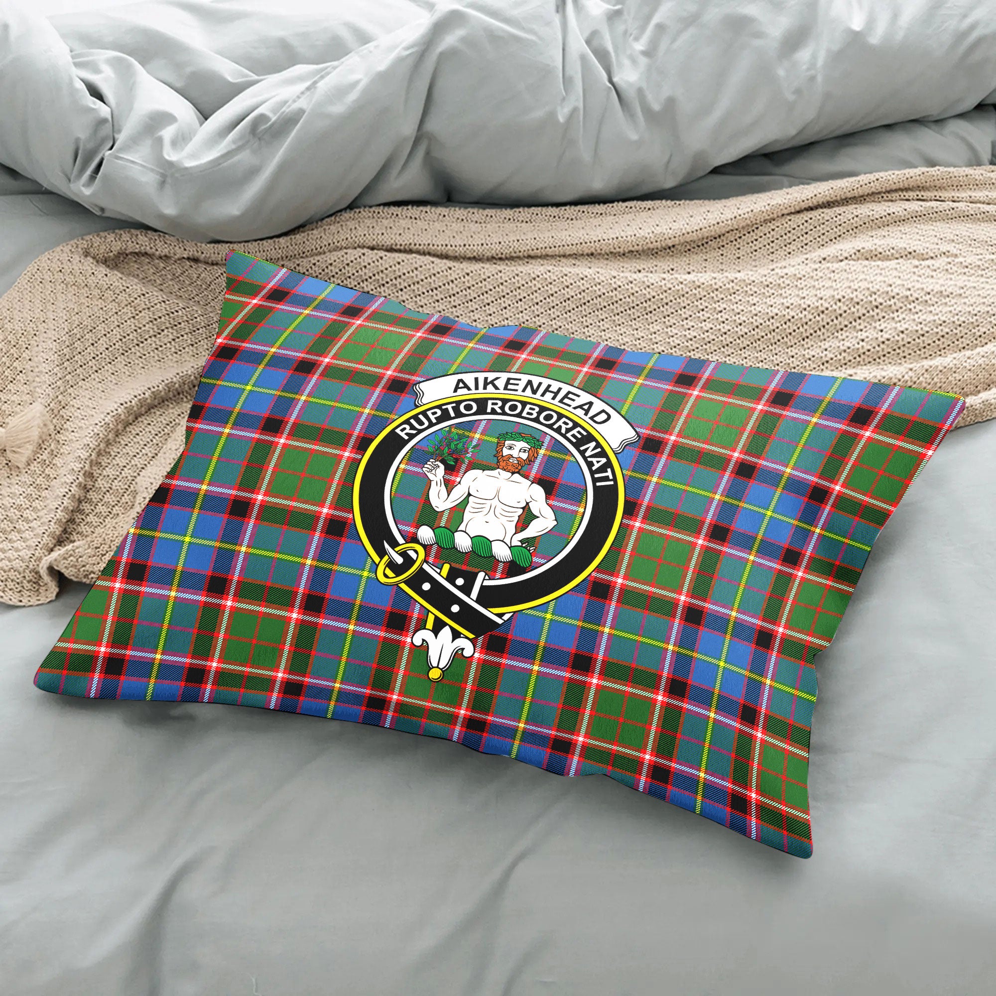 Aikenhead Tartan Crest Pillow Cover