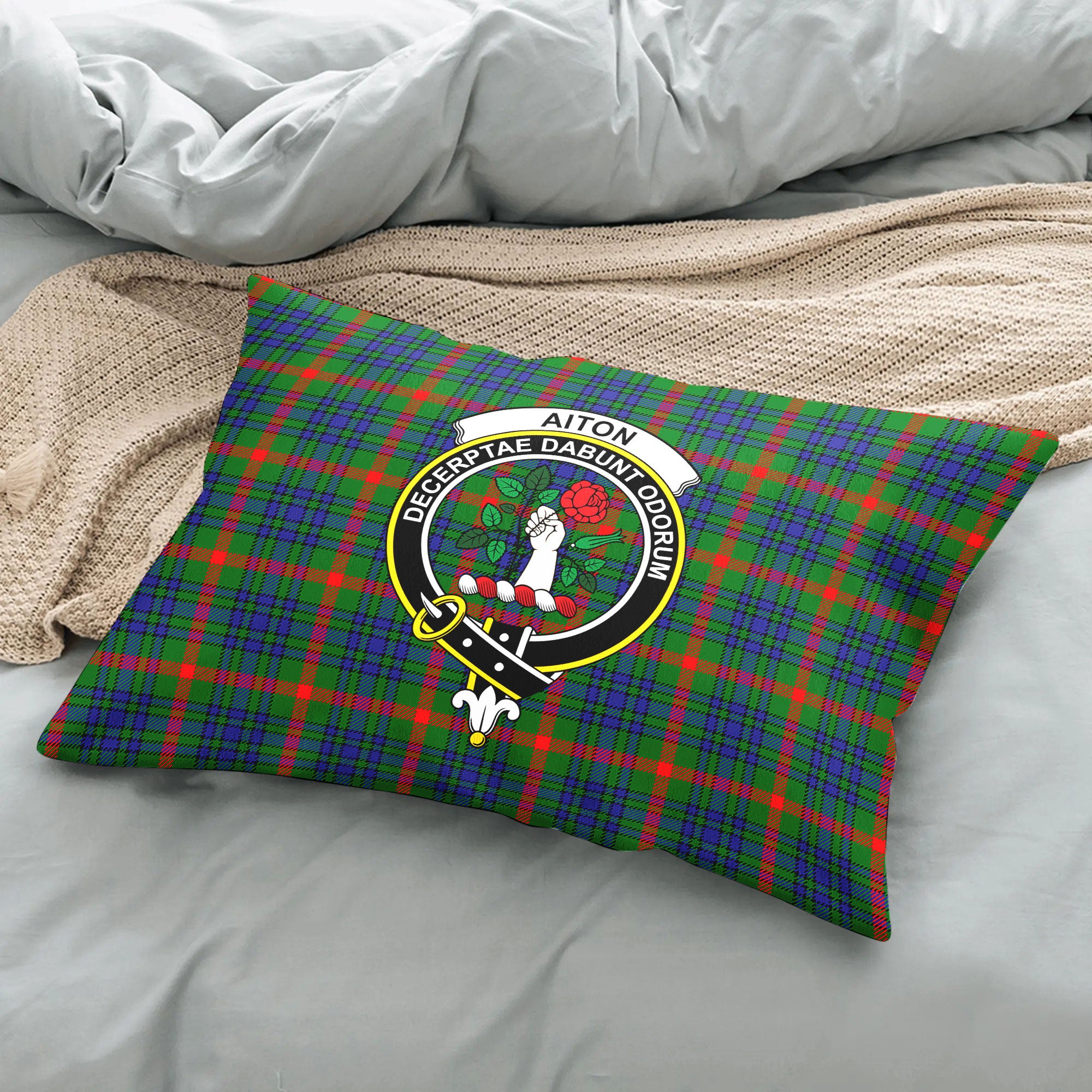 Aiton Tartan Crest Pillow Cover