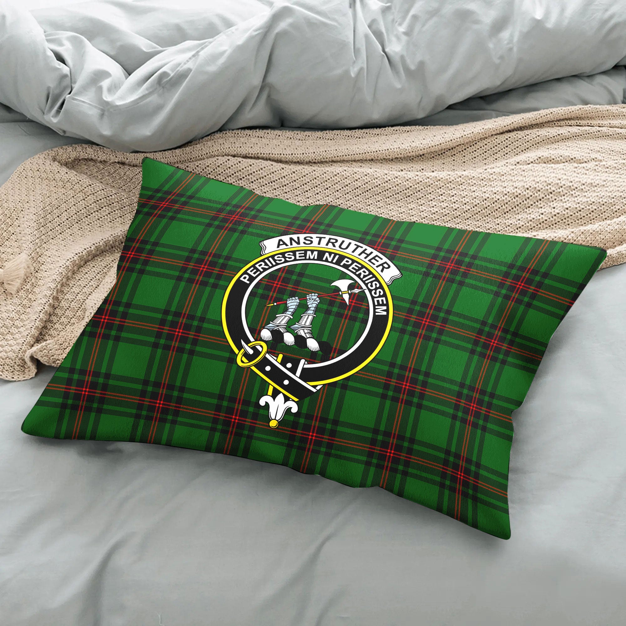 Anstruther Tartan Crest Pillow Cover