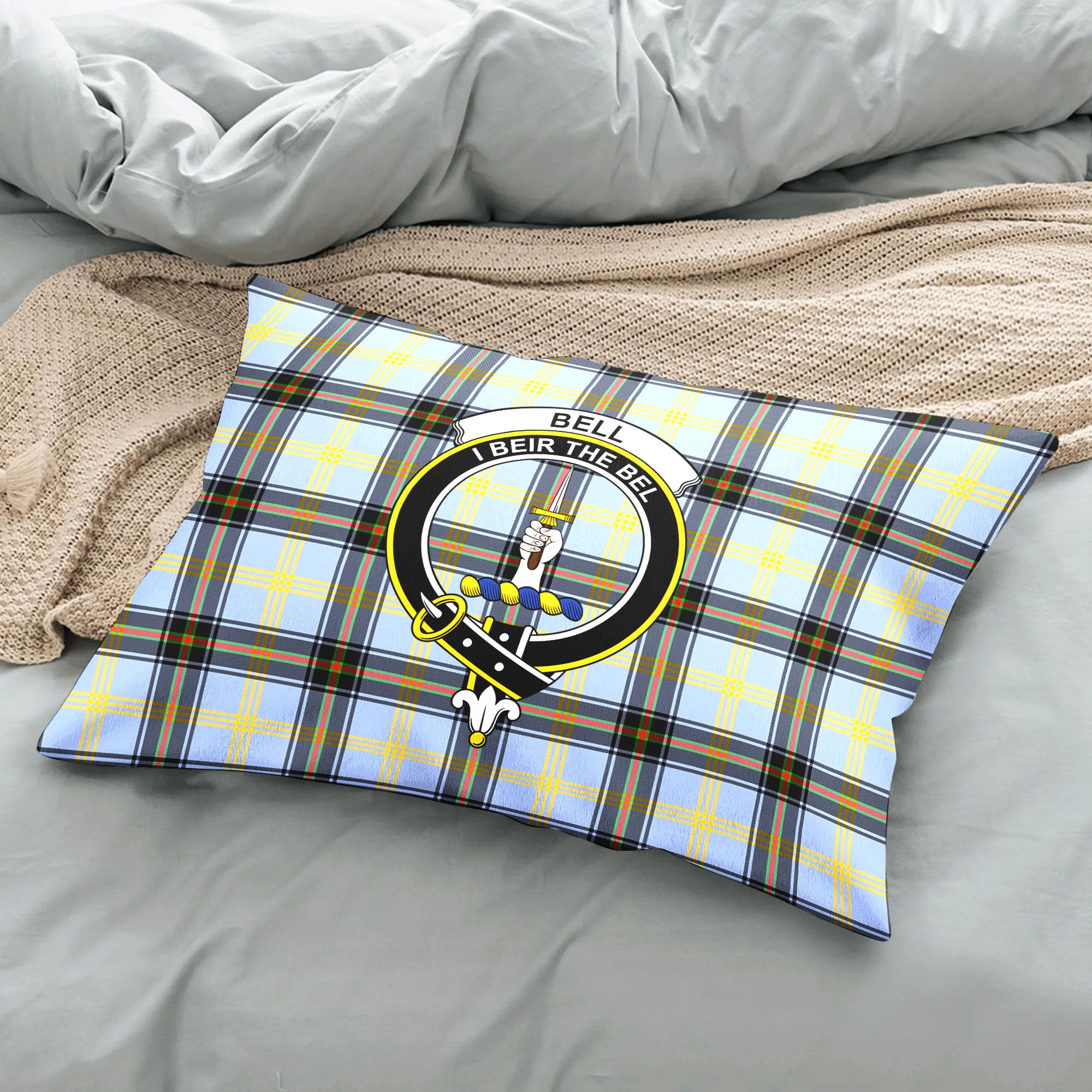 Bell of the Borders Tartan Crest Pillow Cover