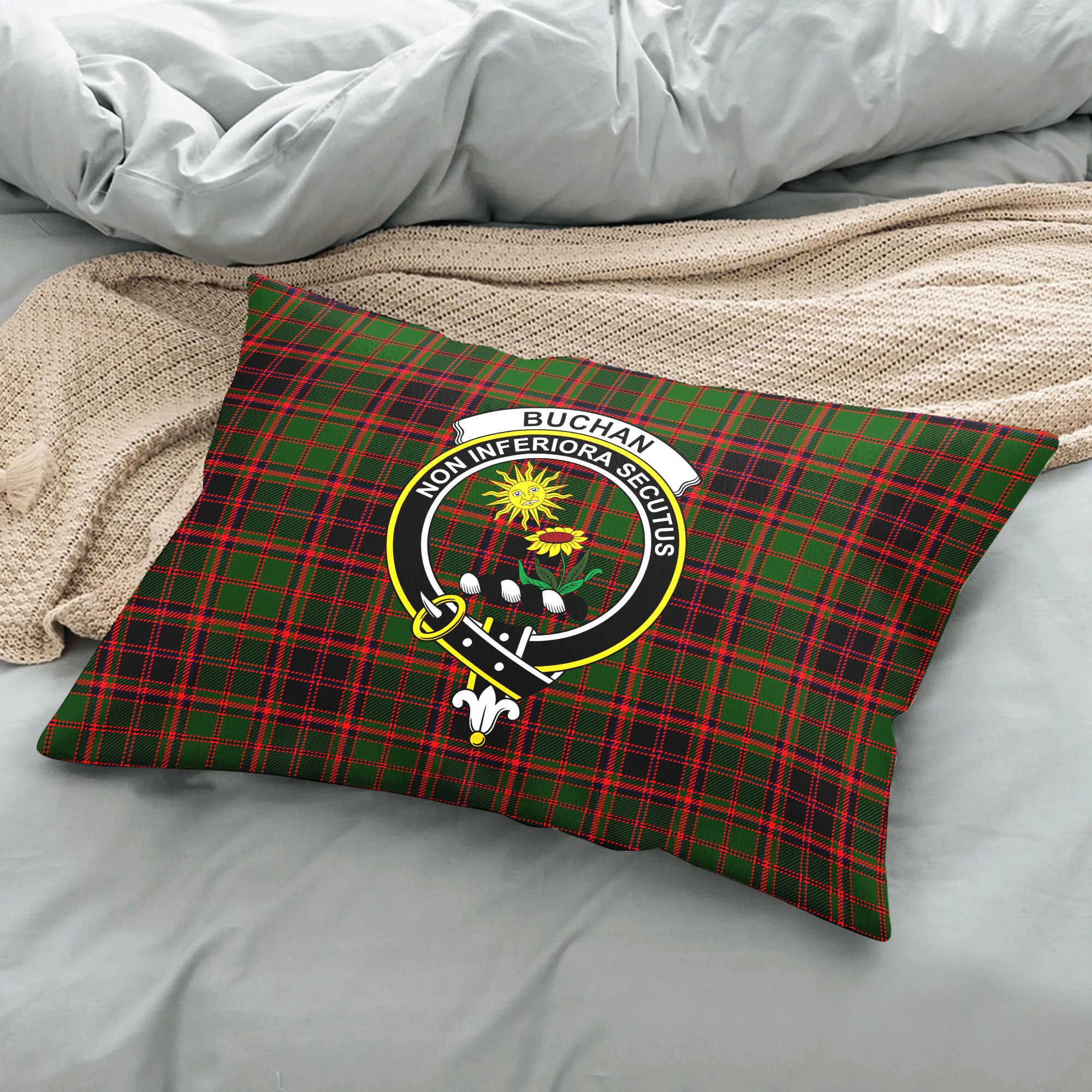 Buchan Modern Tartan Crest Pillow Cover