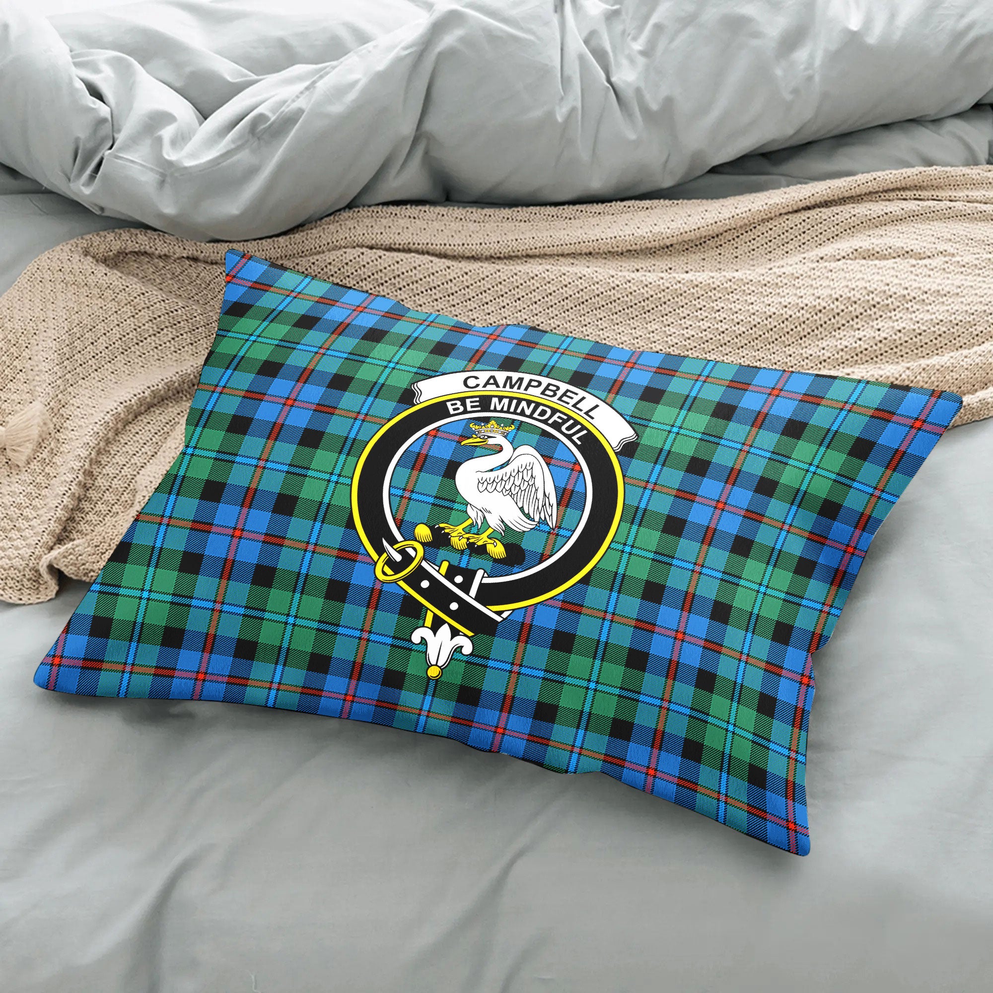 Campbell of Cawdor Ancient Tartan Crest Pillow Cover