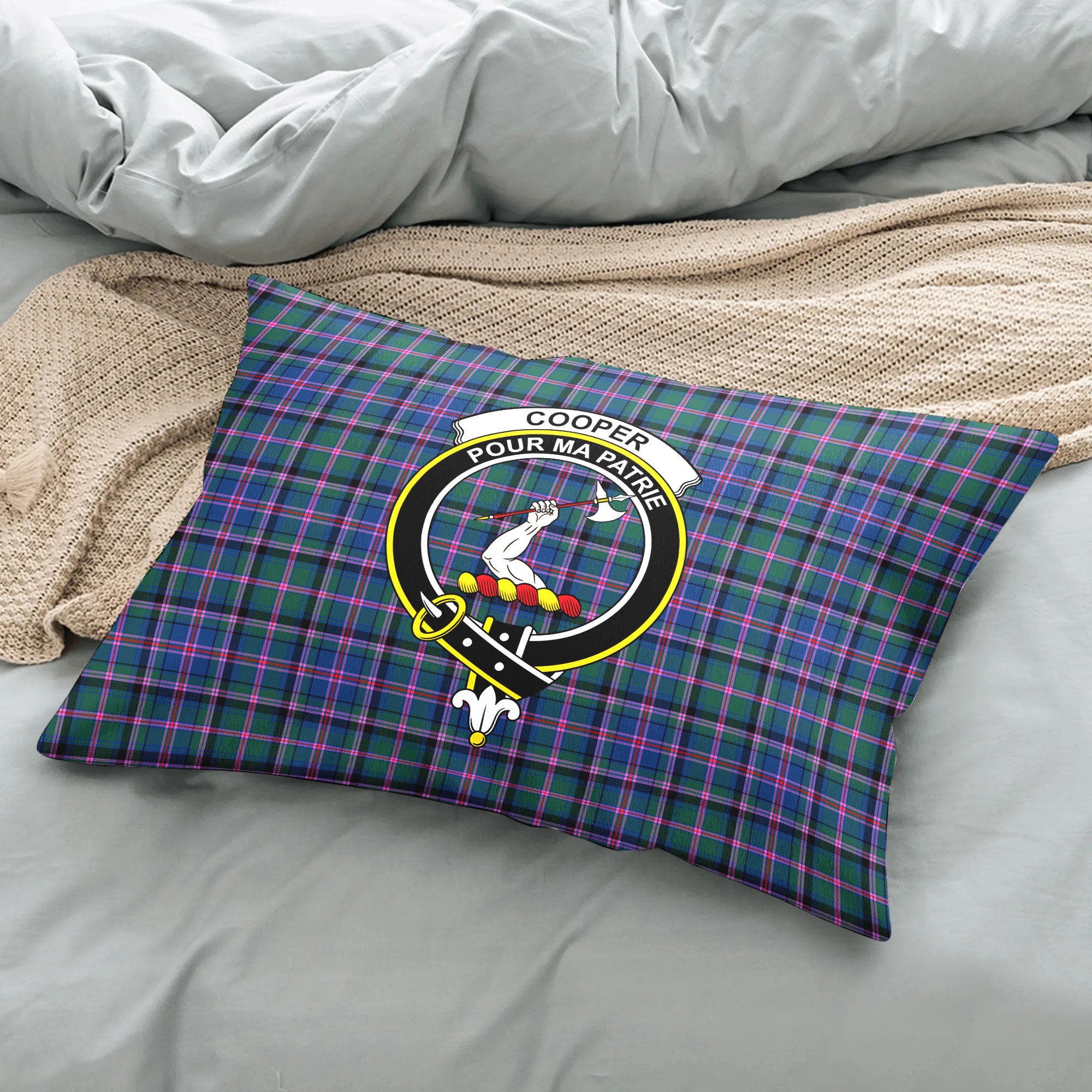 Cooper Ancient Tartan Crest Pillow Cover