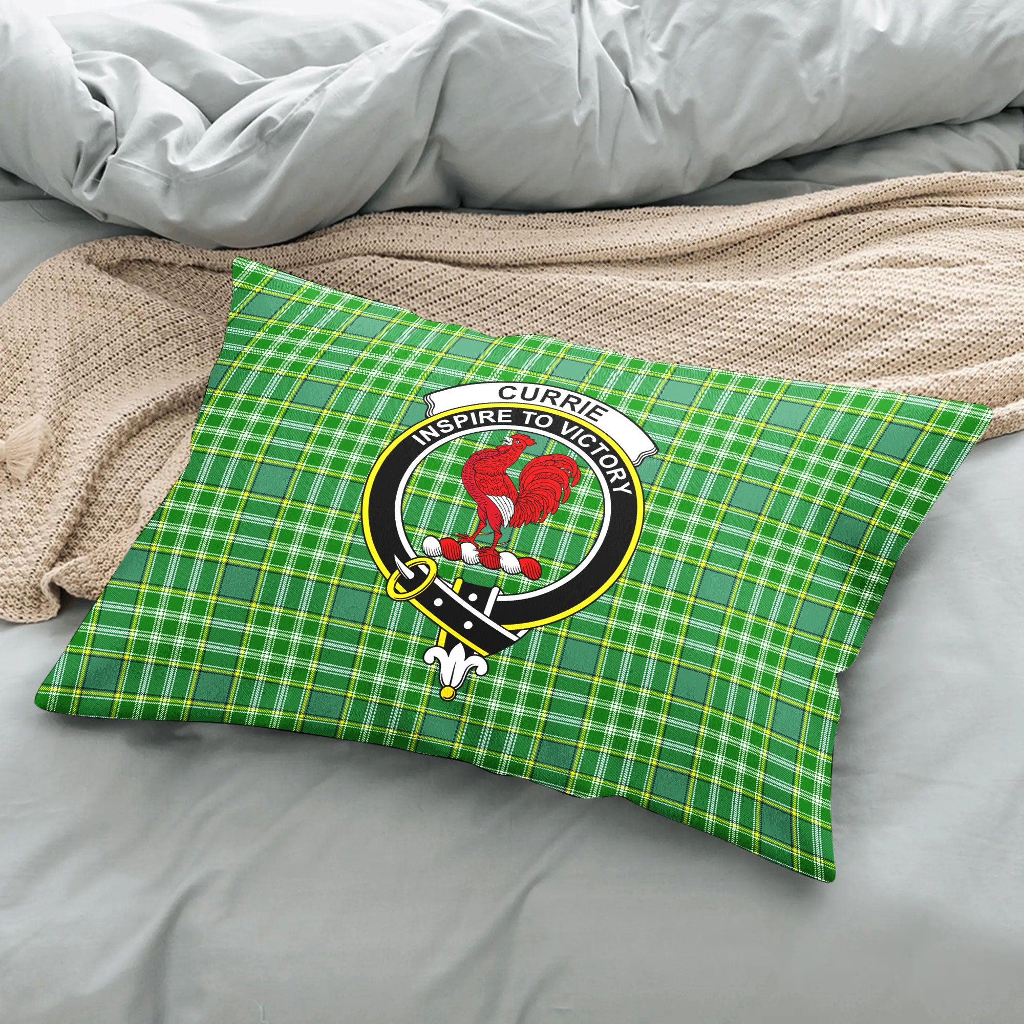 Currie Tartan Crest Pillow Cover