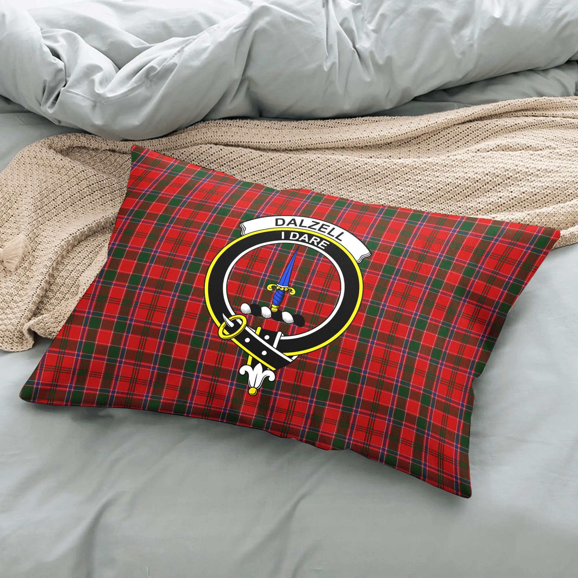 Dalzell Tartan Crest Pillow Cover