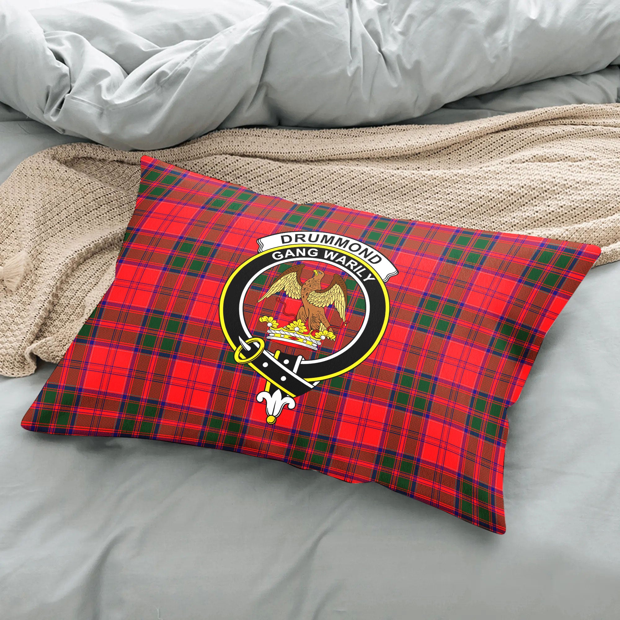 Drummond Modern Tartan Crest Pillow Cover