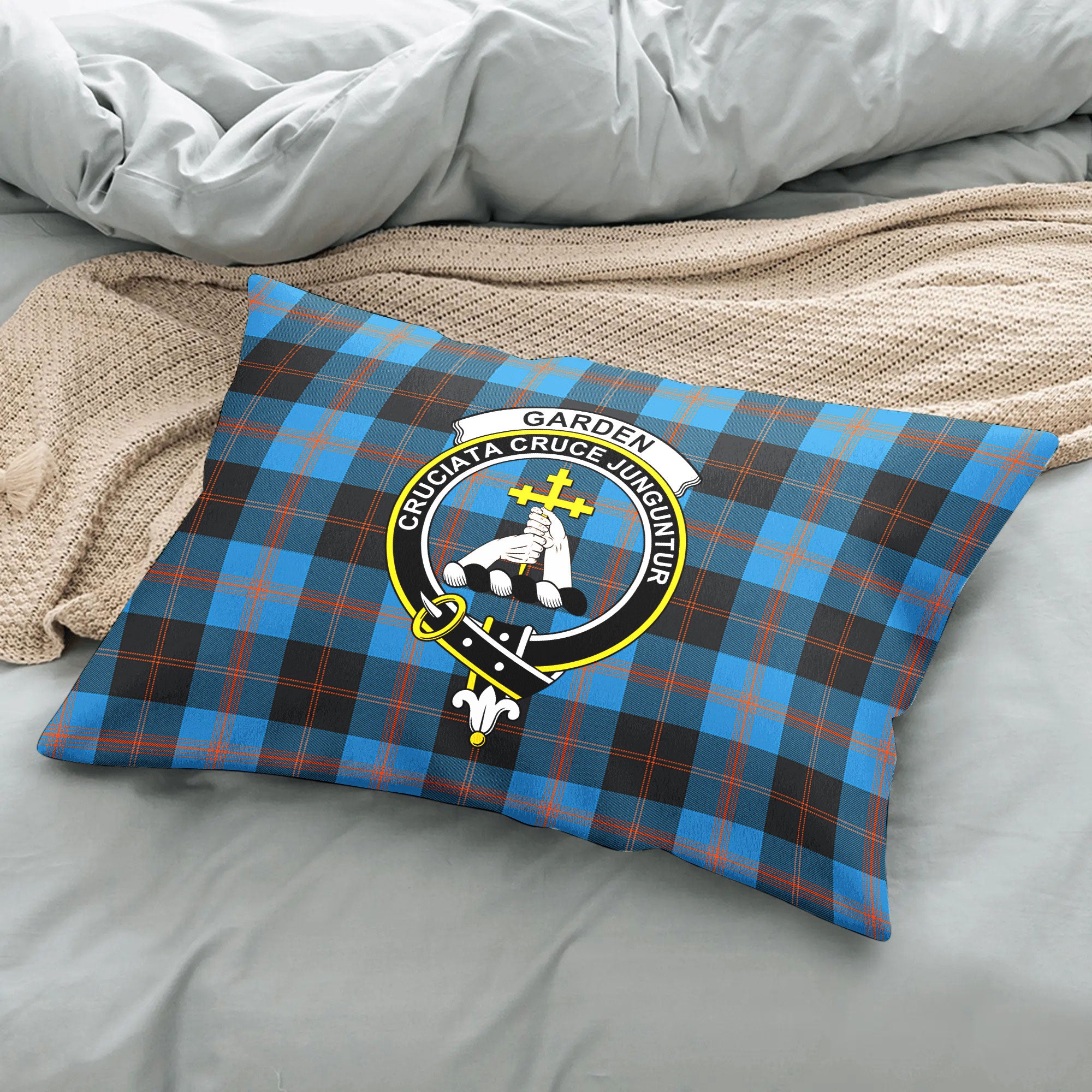 Garden Tartan Crest Pillow Cover