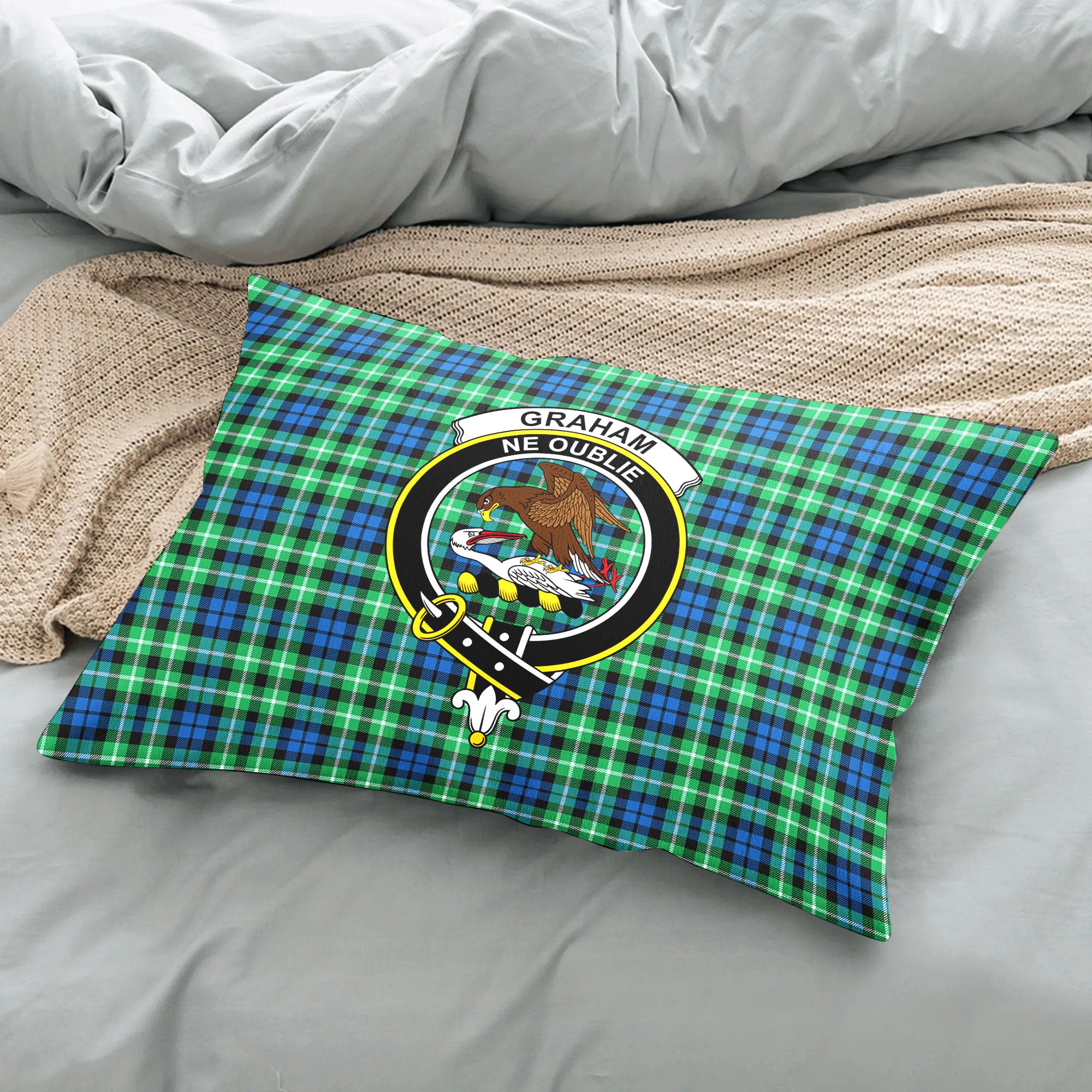 Graham of Montrose Ancient Tartan Crest Pillow Cover