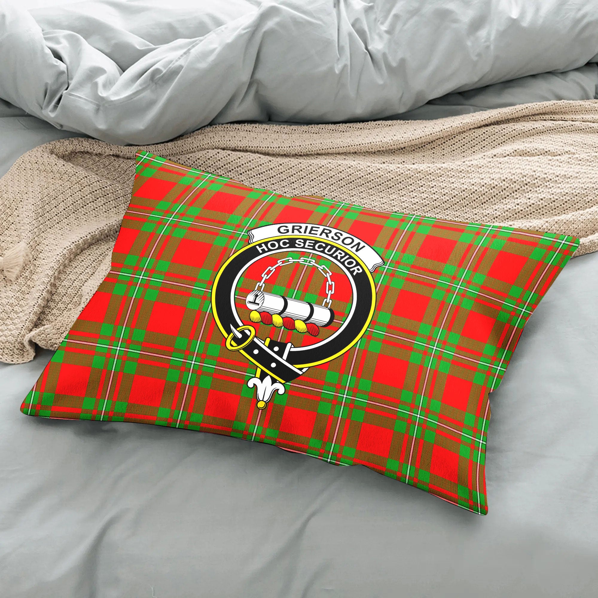 Grierson Tartan Crest Pillow Cover