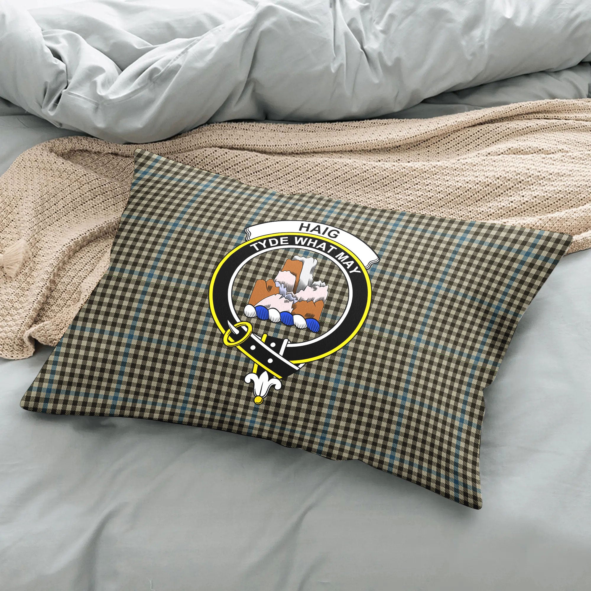 Haig Check Tartan Crest Pillow Cover