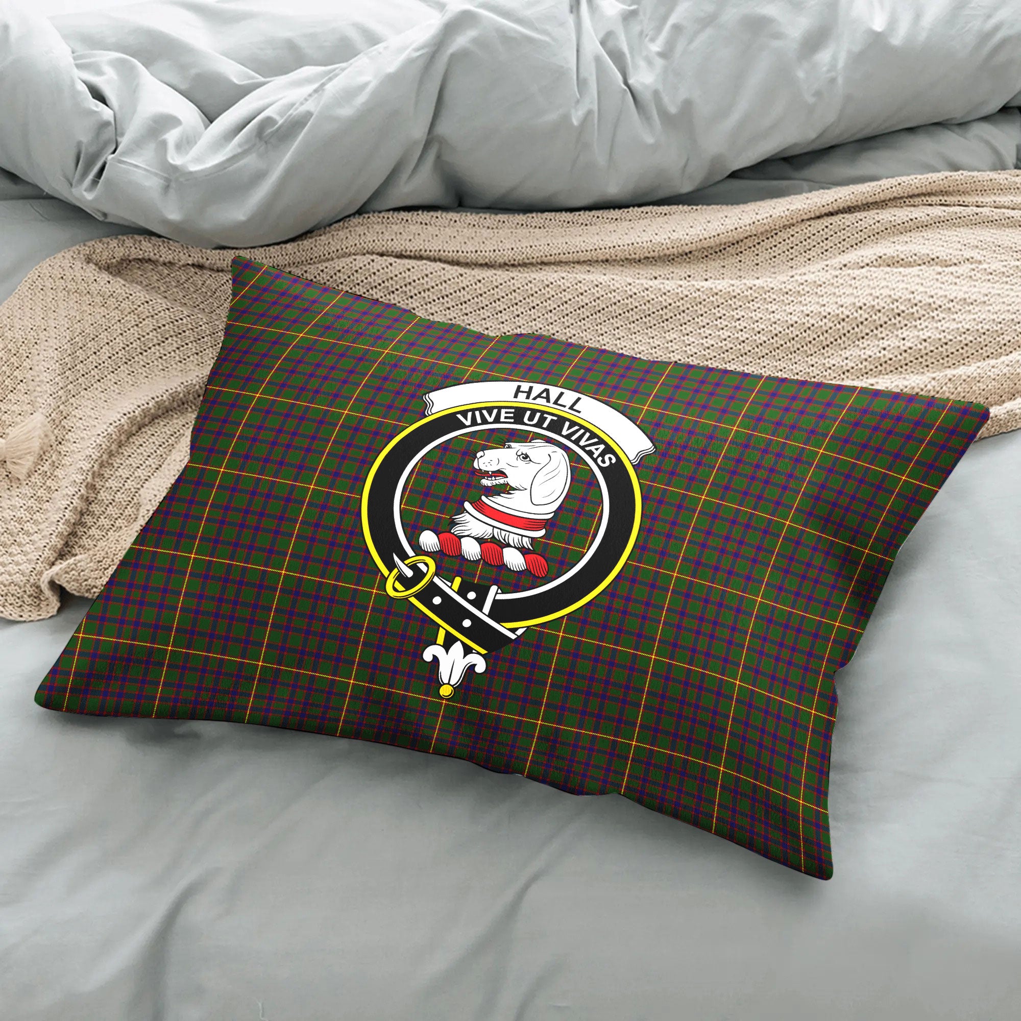 Hall Tartan Crest Pillow Cover