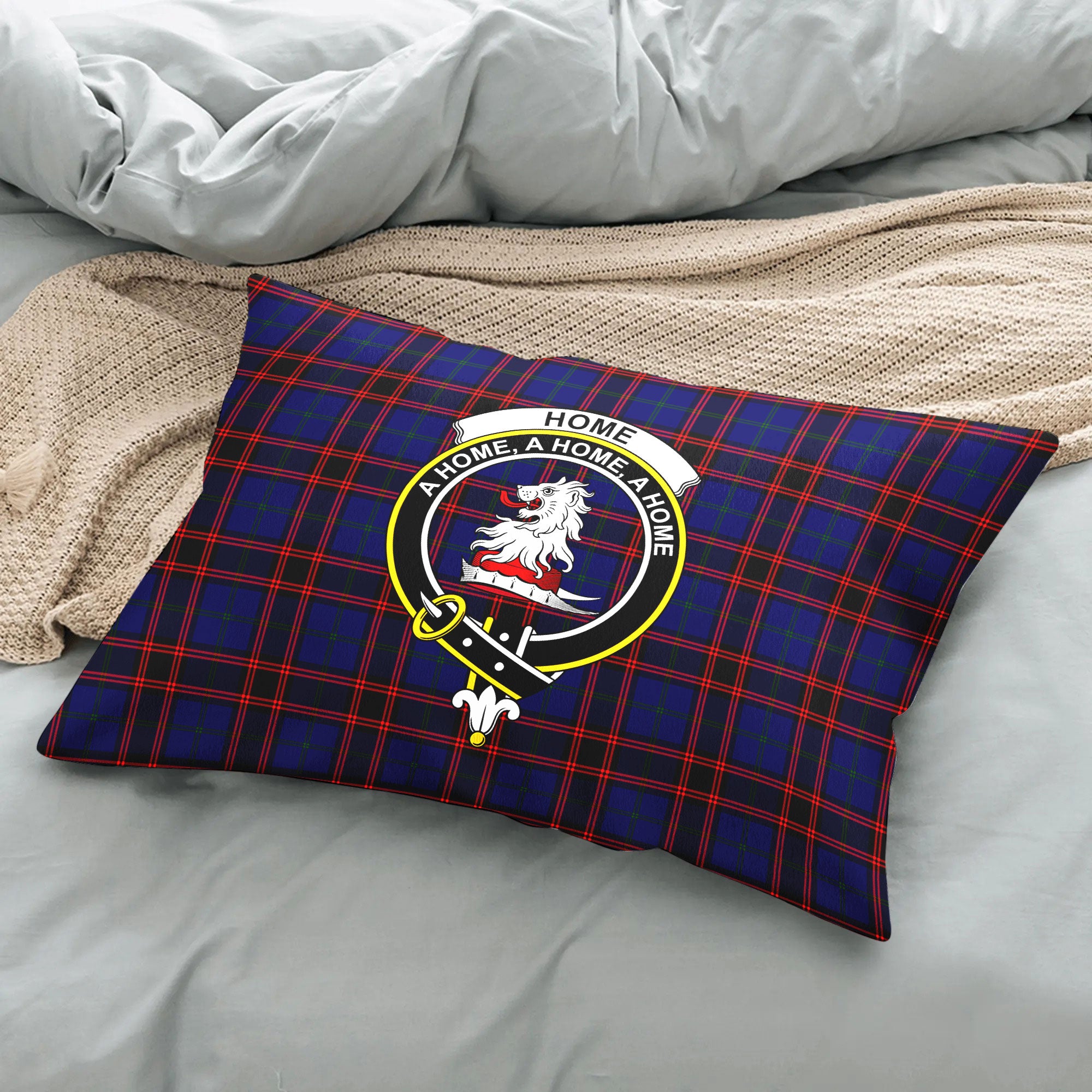 Home Modern Tartan Crest Pillow Cover