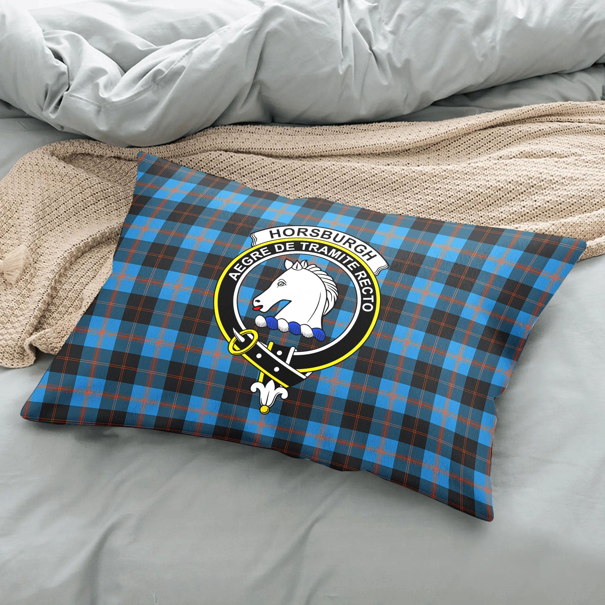 Horsburgh Tartan Crest Pillow Cover