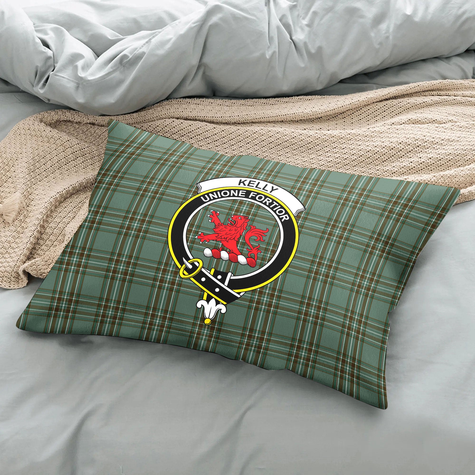 Kelly Dress Tartan Crest Pillow Cover