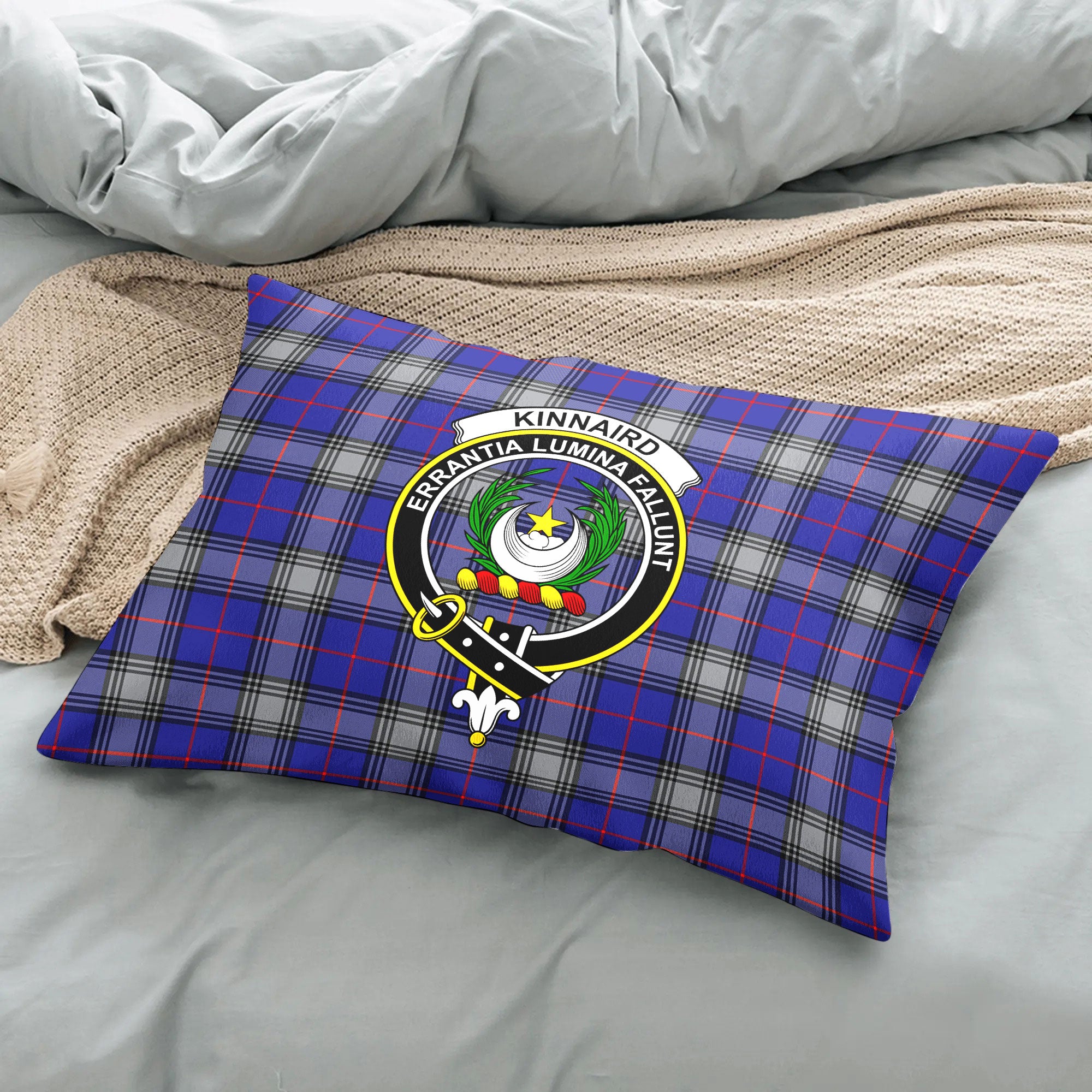 Kinnaird Tartan Crest Pillow Cover