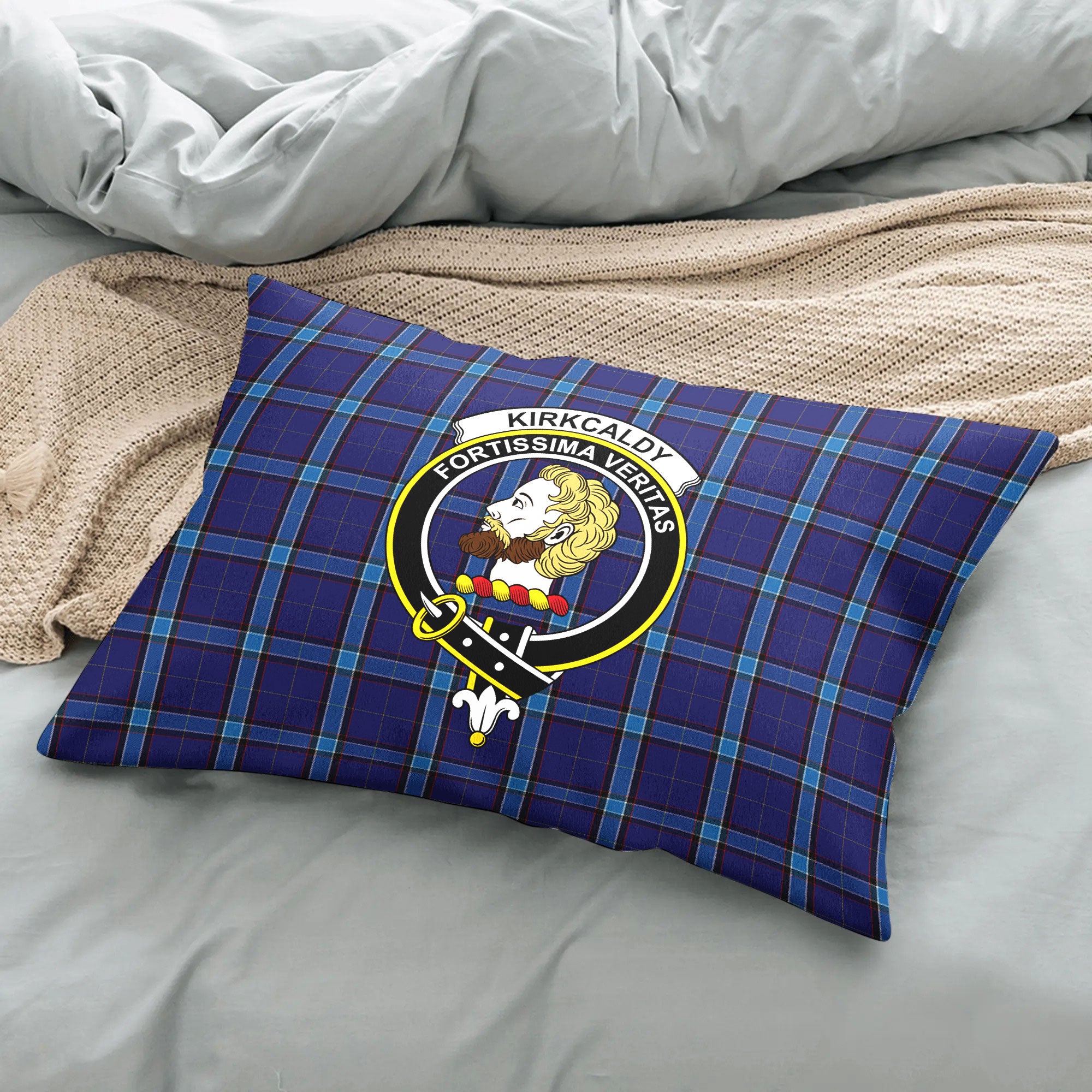 Kirkcaldy Tartan Crest Pillow Cover