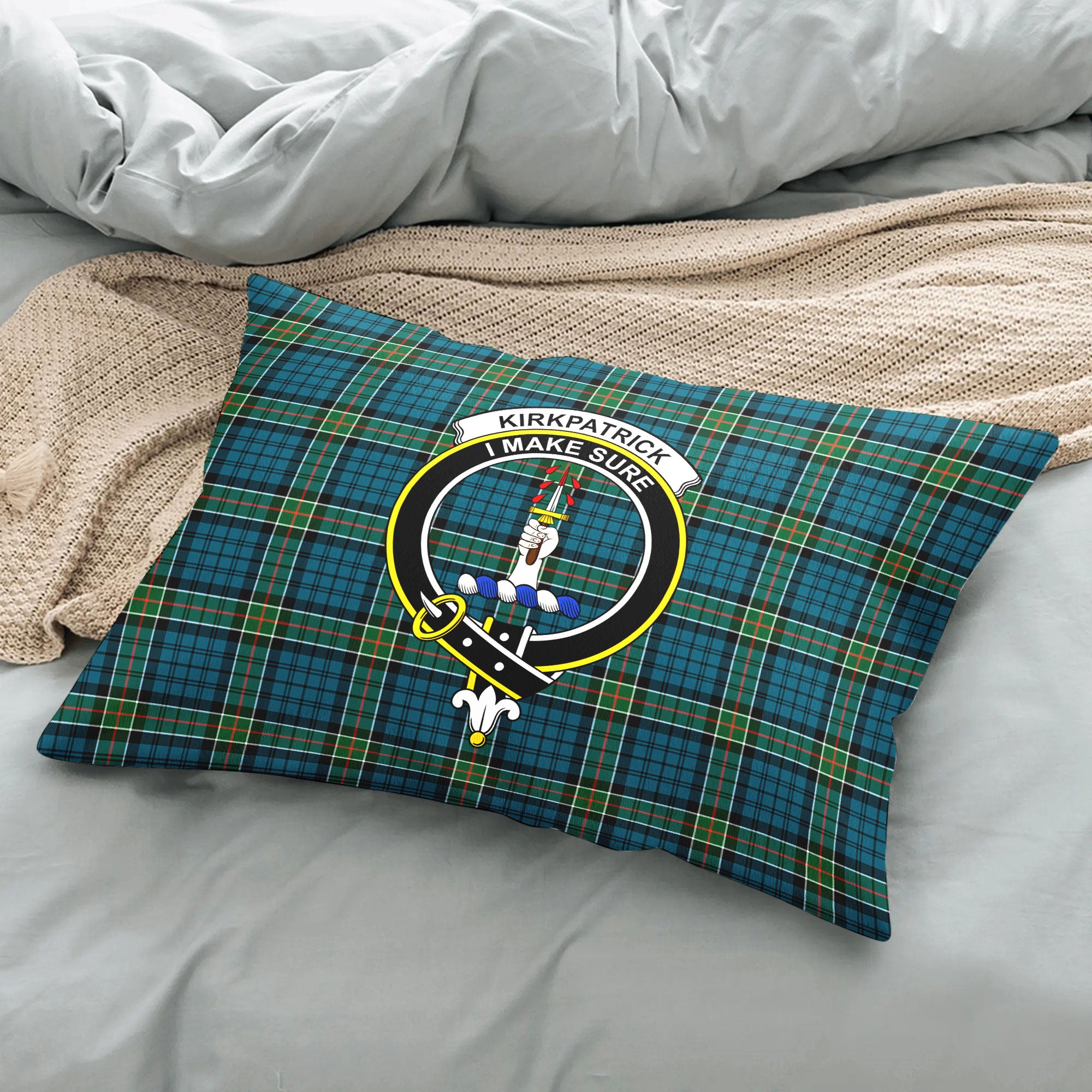 Kirkpatrick Ancient Tartan Crest Pillow Cover