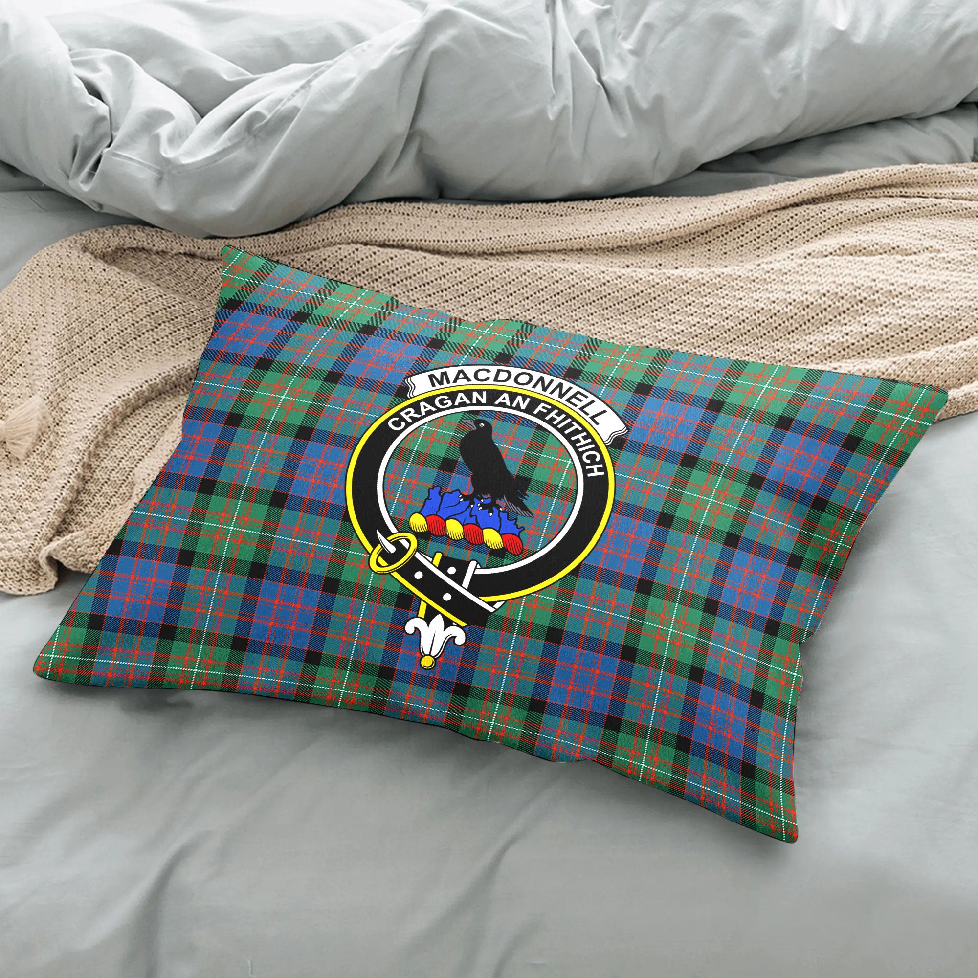 MacDonnell of Glengarry Ancient Tartan Crest Pillow Cover