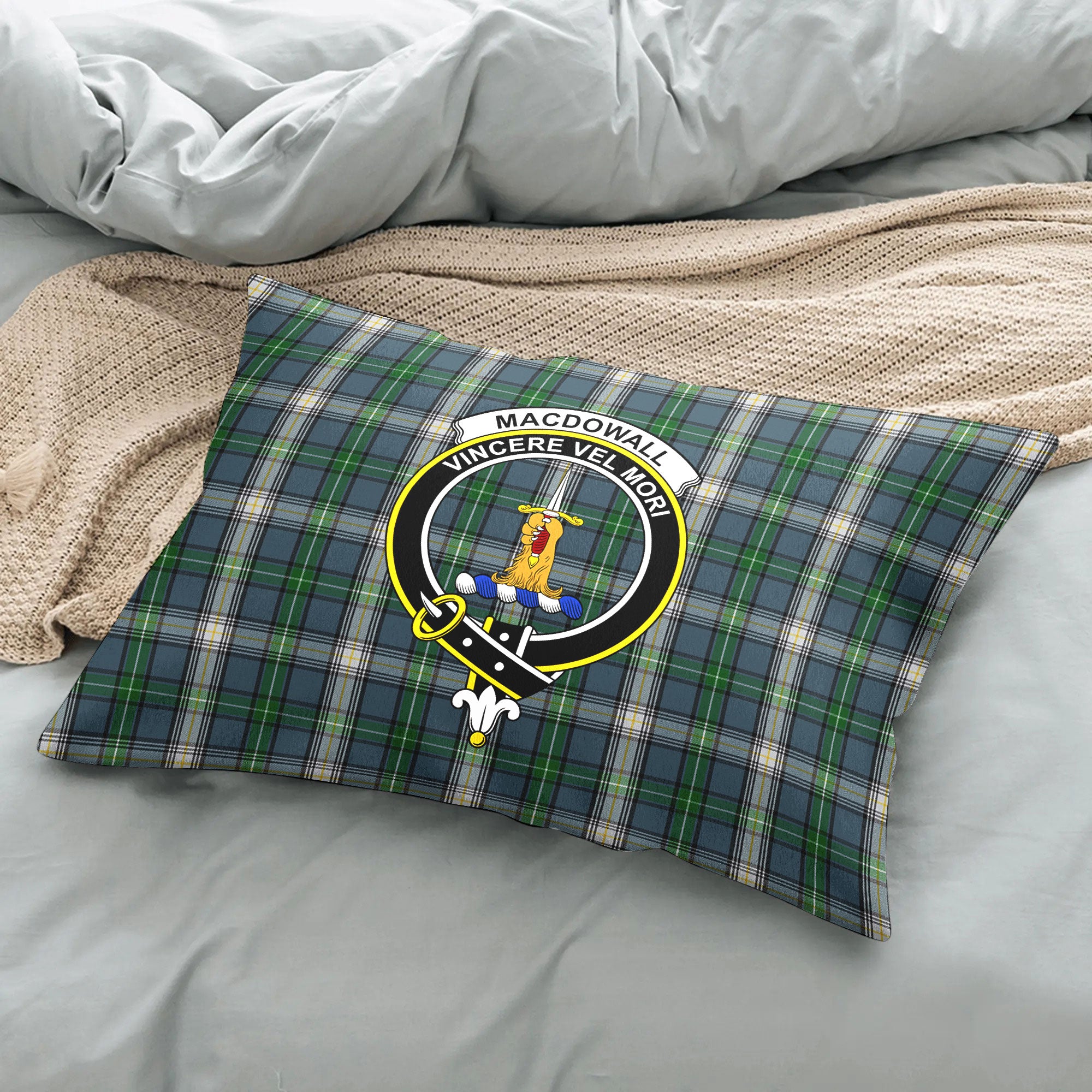 MacDowall Tartan Crest Pillow Cover