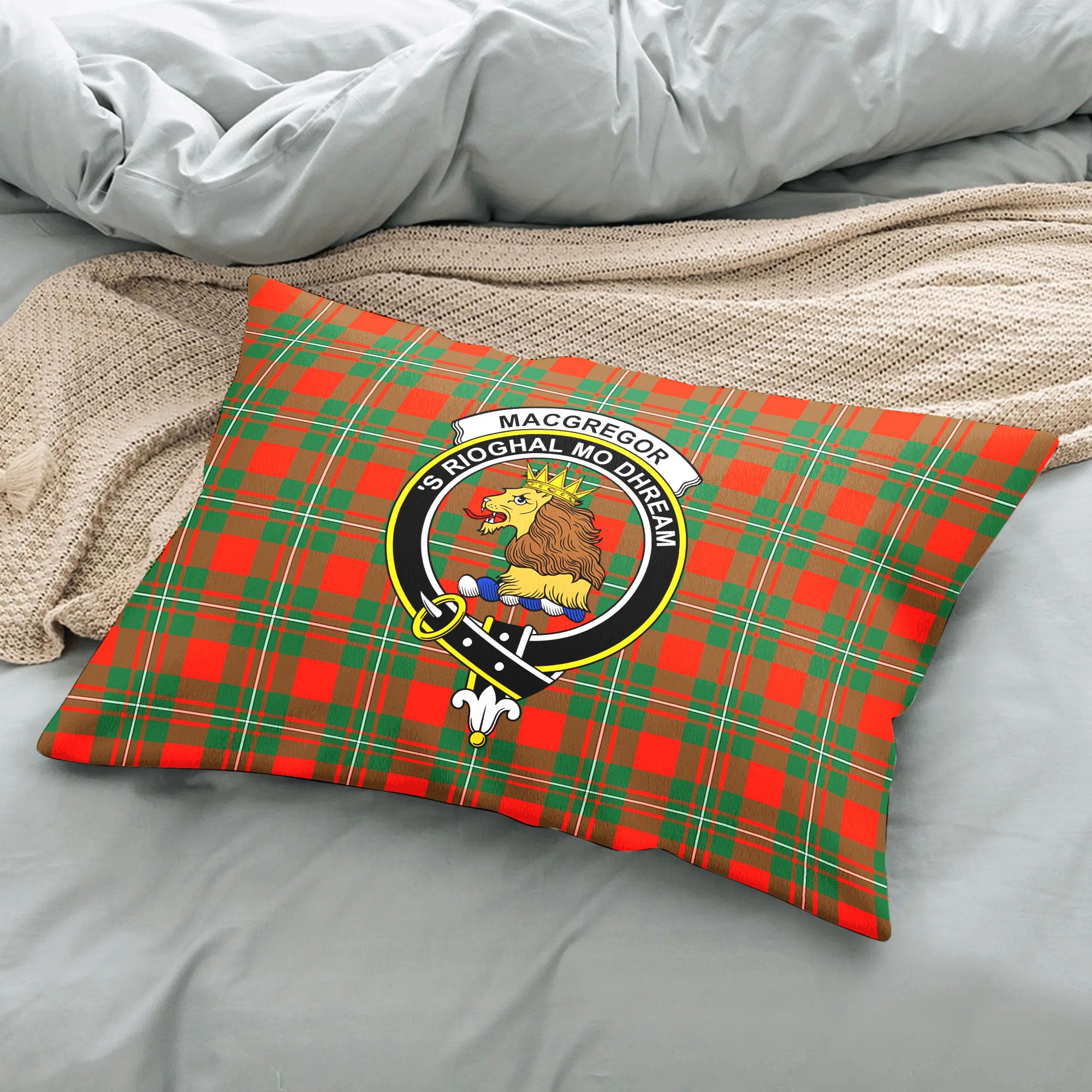 MacGregor Ancient Tartan Crest Pillow Cover