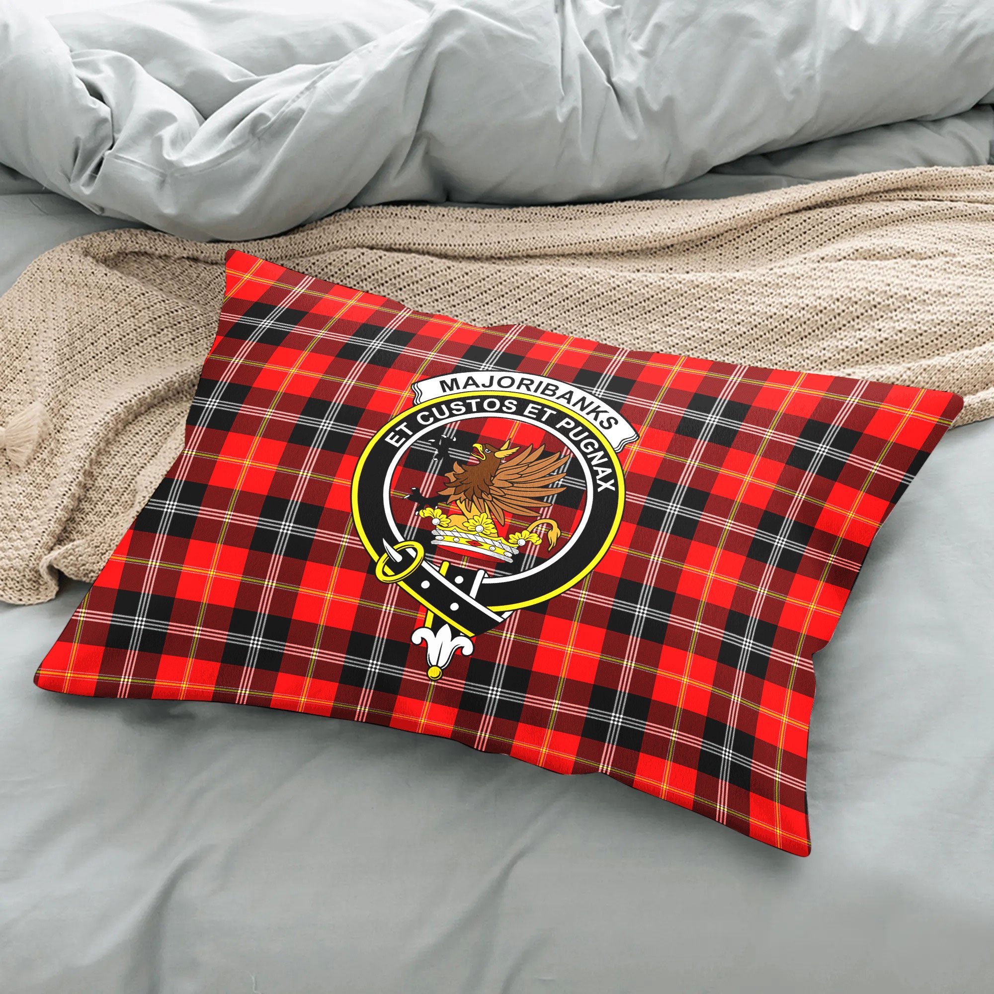 Majoribanks Tartan Crest Pillow Cover